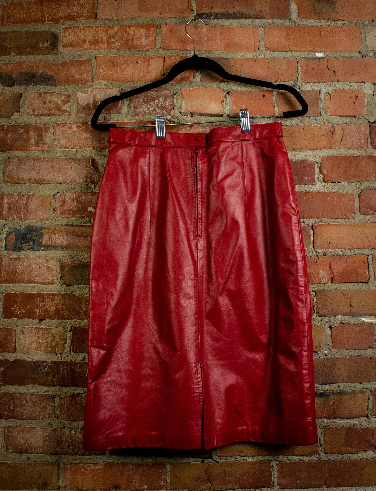 Vintage Wilsons Red Leather Two Piece 1980s Small