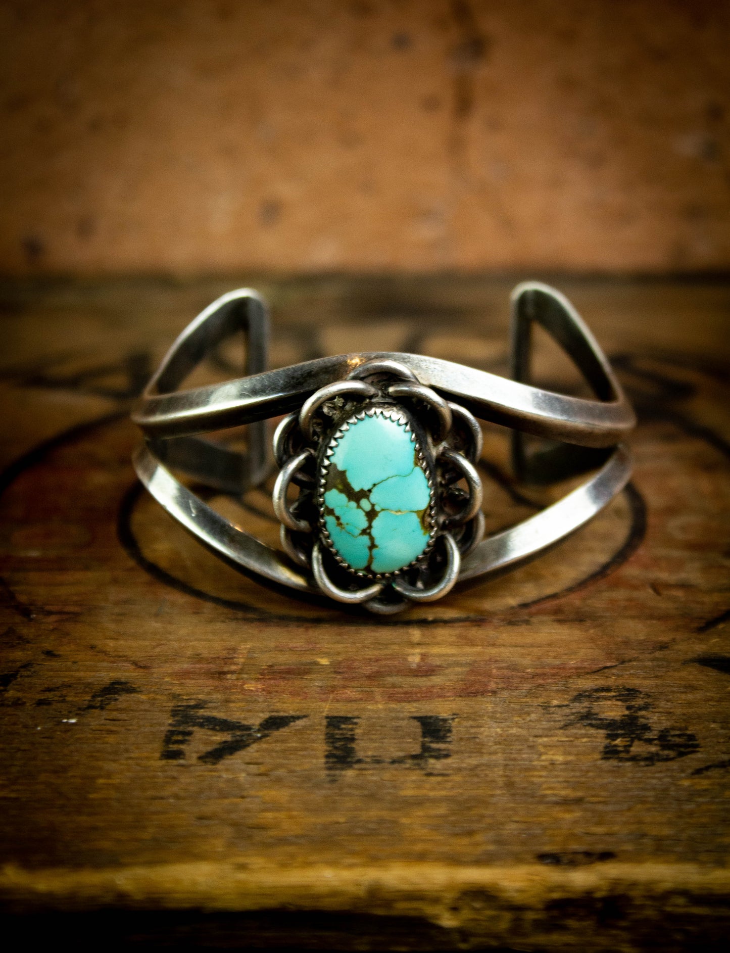 Vintage Silver and Turquoise Cuff Bracelet