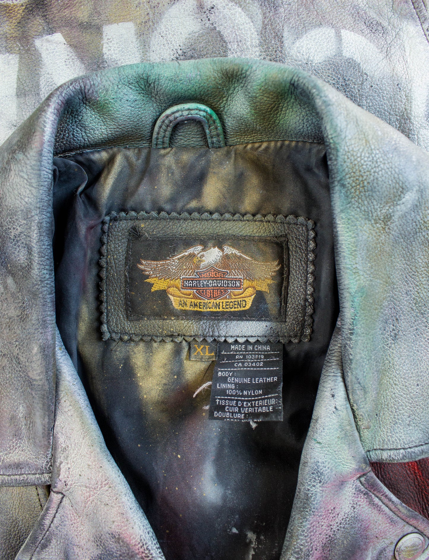 Dead End Career Club Custom Painted Nothing Is Shocking Harley Davidson Leather Biker Vest Unisex Medium-Large