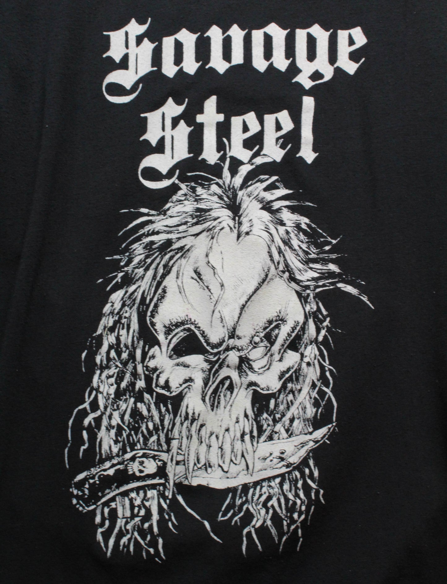 Vintage Savage Steel Concert T Shirt 80's Skull Unisex Medium