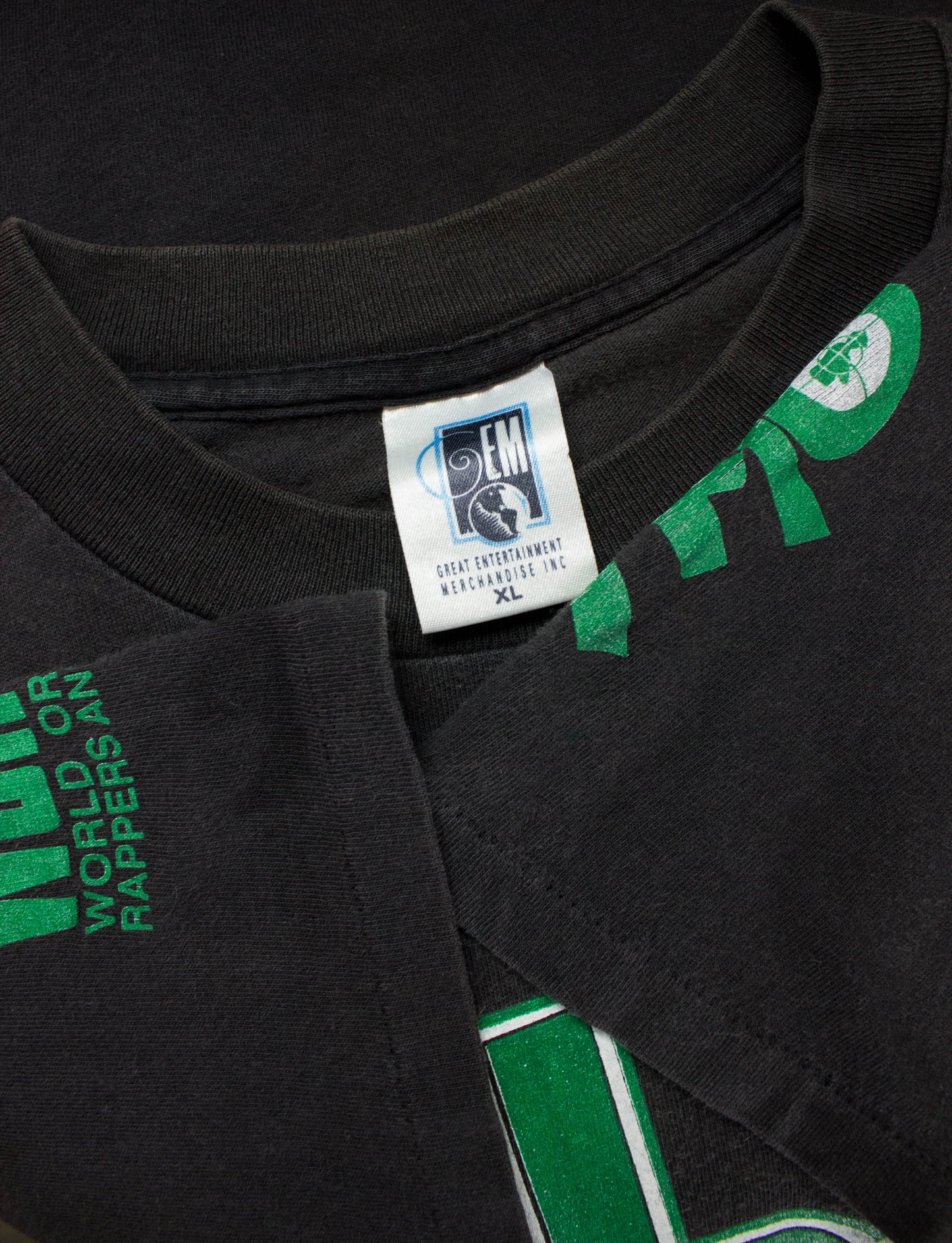 Public Enemy 1993 Crosshair Logos Black Rap Tee Concert T Shirt Unisex XL