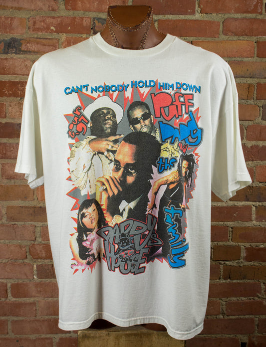 Puff Daddy and The Family 1997 Daddy's House Tour White Rap Tee Concert T Shirt Unisex XXL