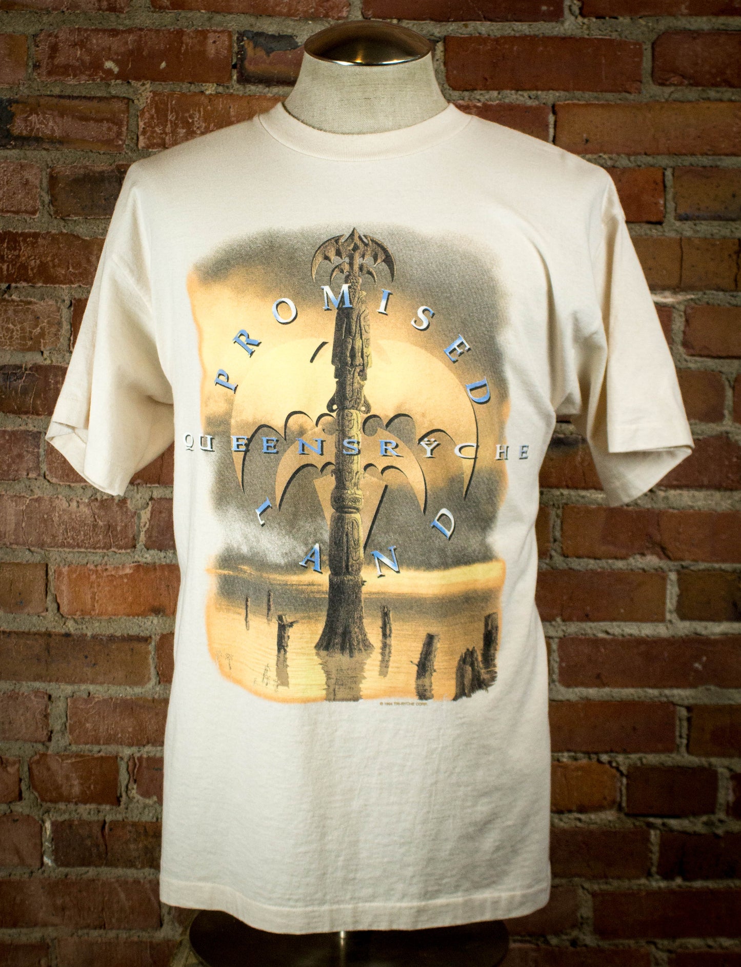 Vintage 1994 Queensryche Promised Land White Concert T Shirt Unisex XL