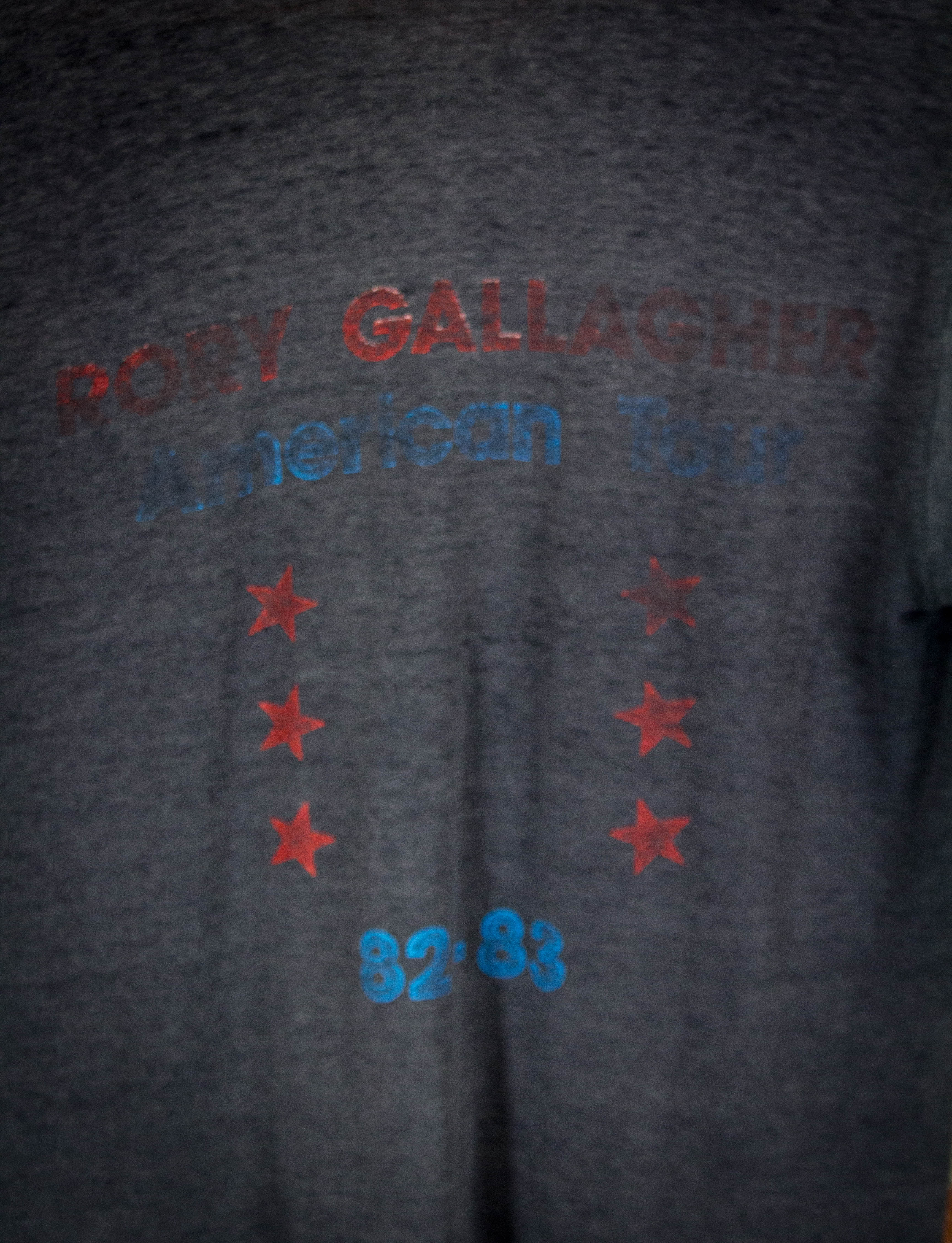 Vintage Rory Gallagher 1982-83 Jinx American Tour Black Concert T Shirt  Small