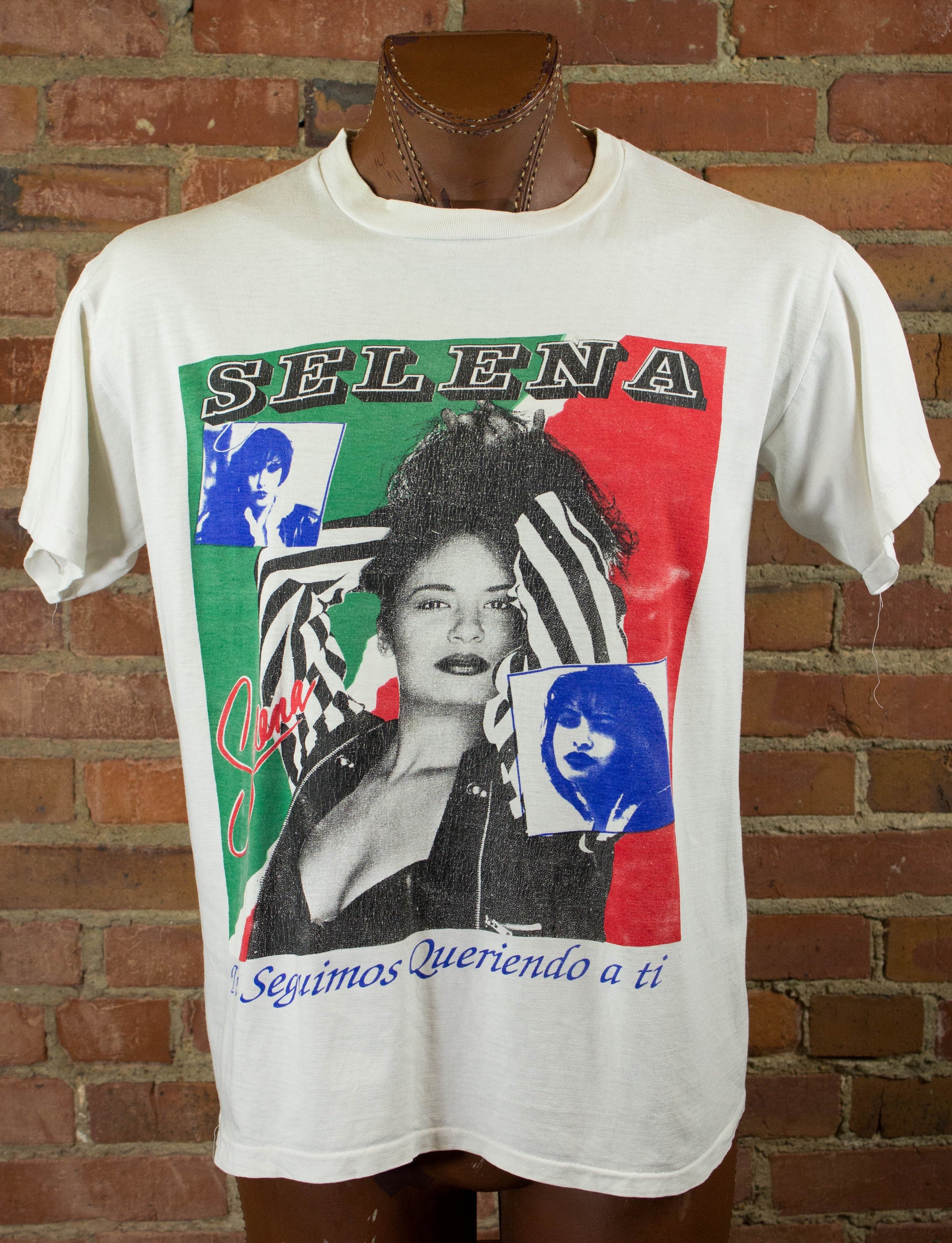 Selena 90s Te Seguimos Queriendo a ti We Still Love You Bootleg Memorial White Rap Tee Concert T Shirt Unisex XL