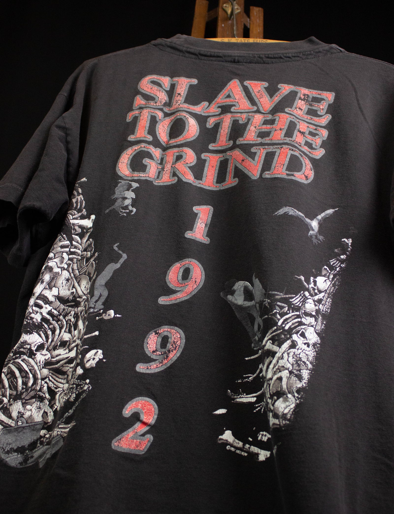 Vintage Skid Row Slave to the Grind 1992 Concert T Shirt Black Large