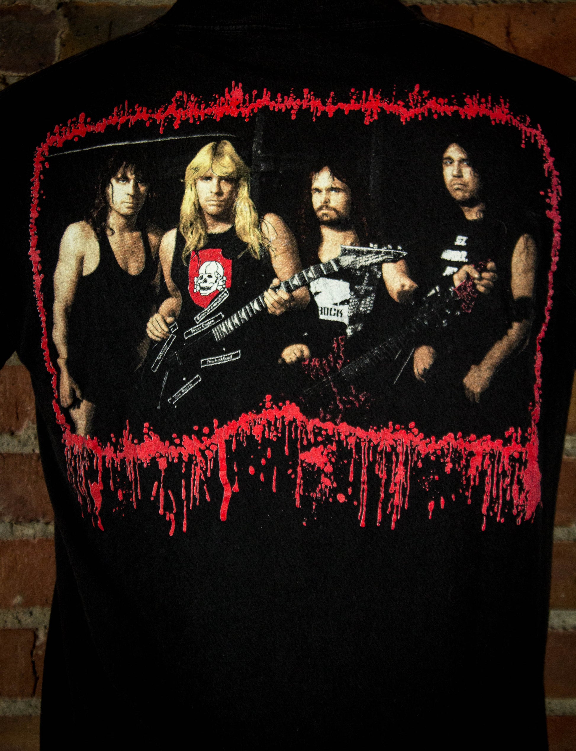 Vintage 1990 Slayer Green Demon Band Image Concert T Shirt Large