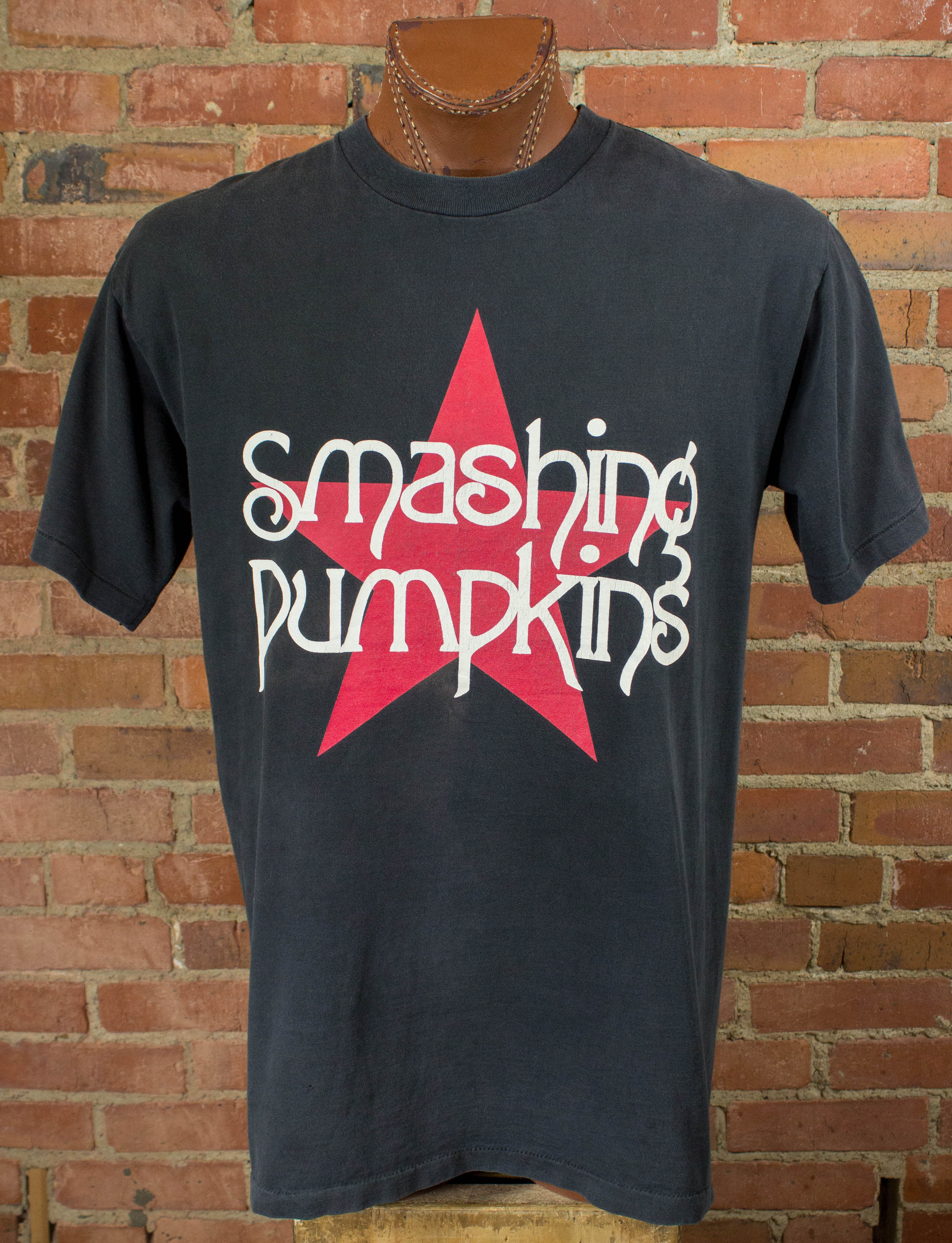 Smashing Pumpkins 90s Just Say Maybe Star Logo Faded Black Concert T Shirt  Unisex XL
