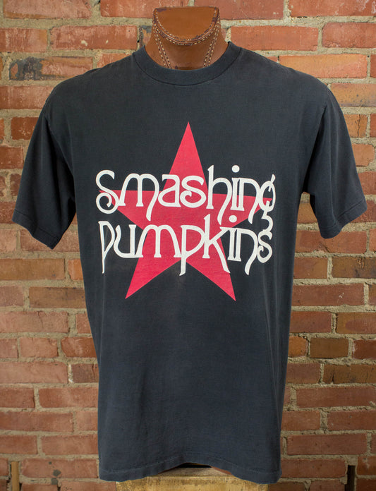 Smashing Pumpkins 90s Just Say Maybe Star Logo Faded Black Concert T Shirt Unisex XL