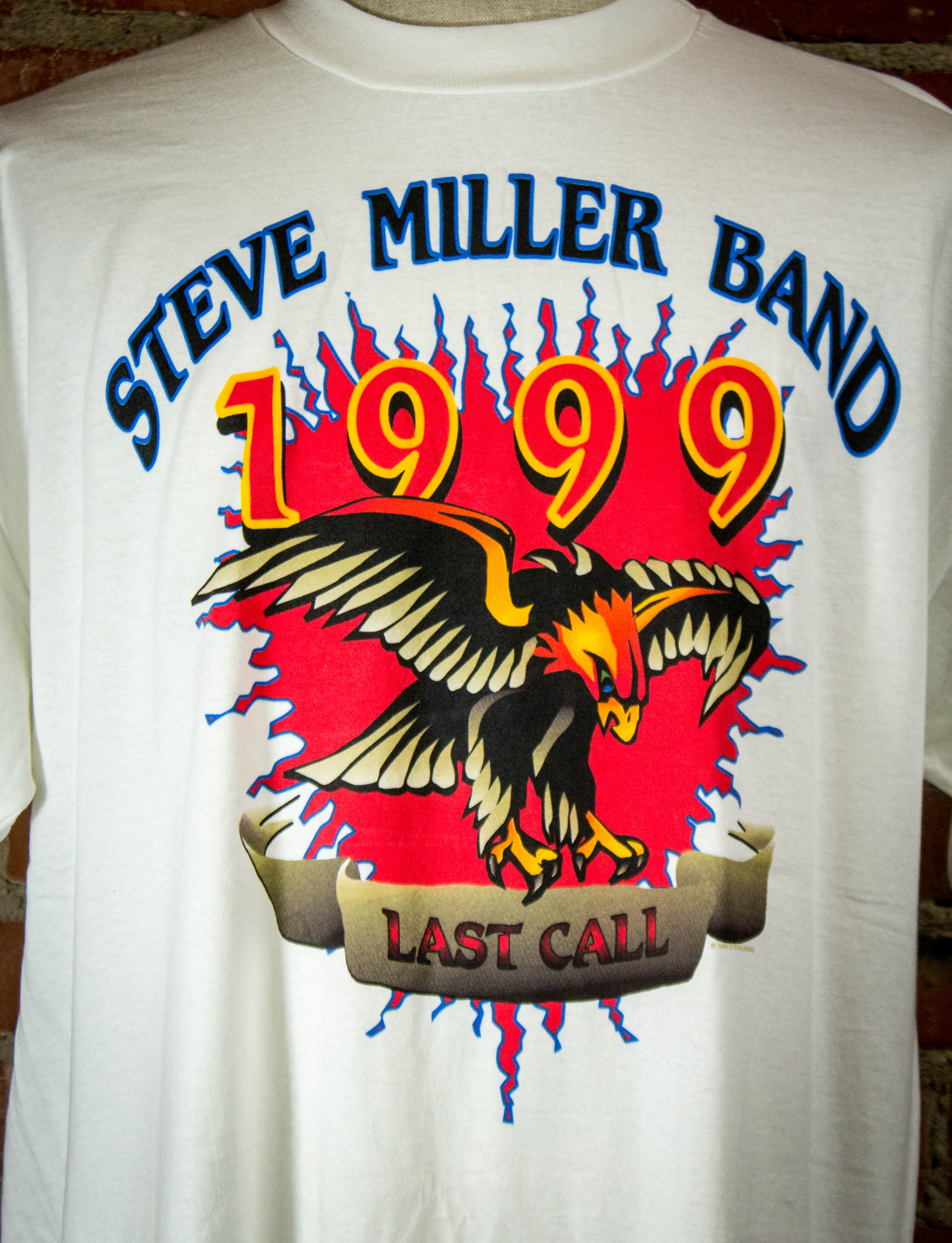 Vintage 1999 Steve Miller Band Last Call Tour White Concert T