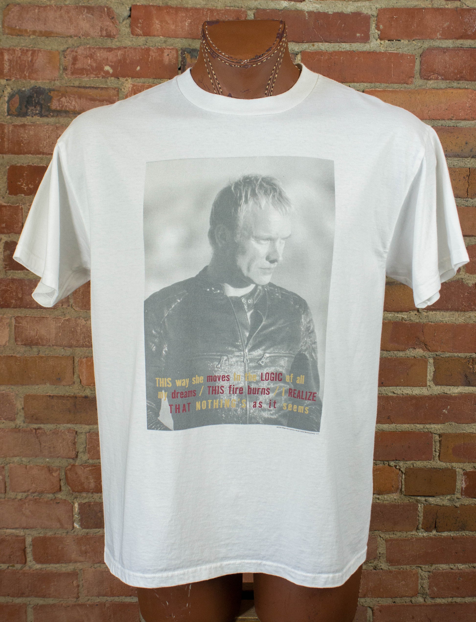 Vintage Sting 2000 Desert Rose Lyrics White Concert T Shirt Unisex Large-XL