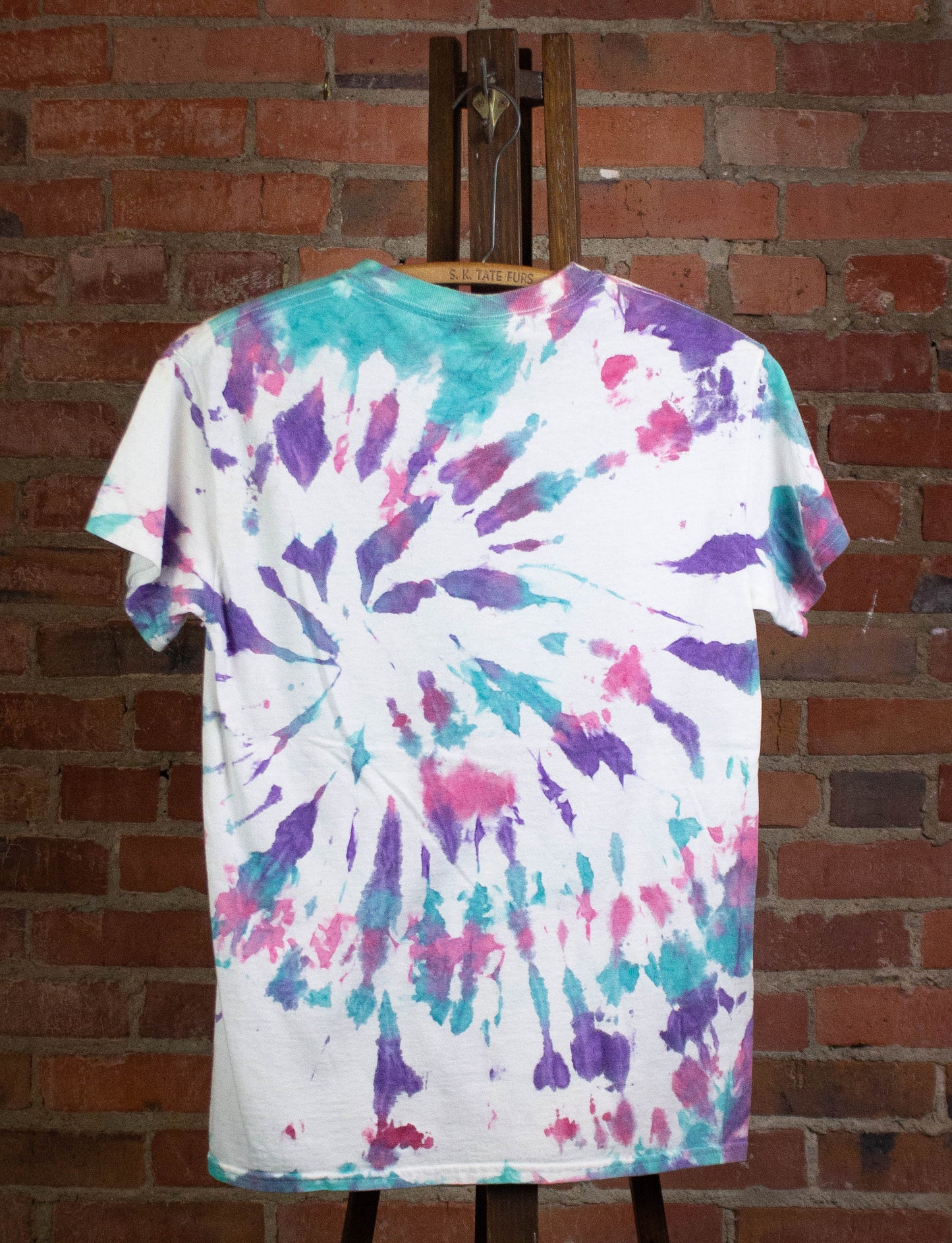 Stop Fucking The Planet Tie Die T Shirt Purple Pink and Blue Small
