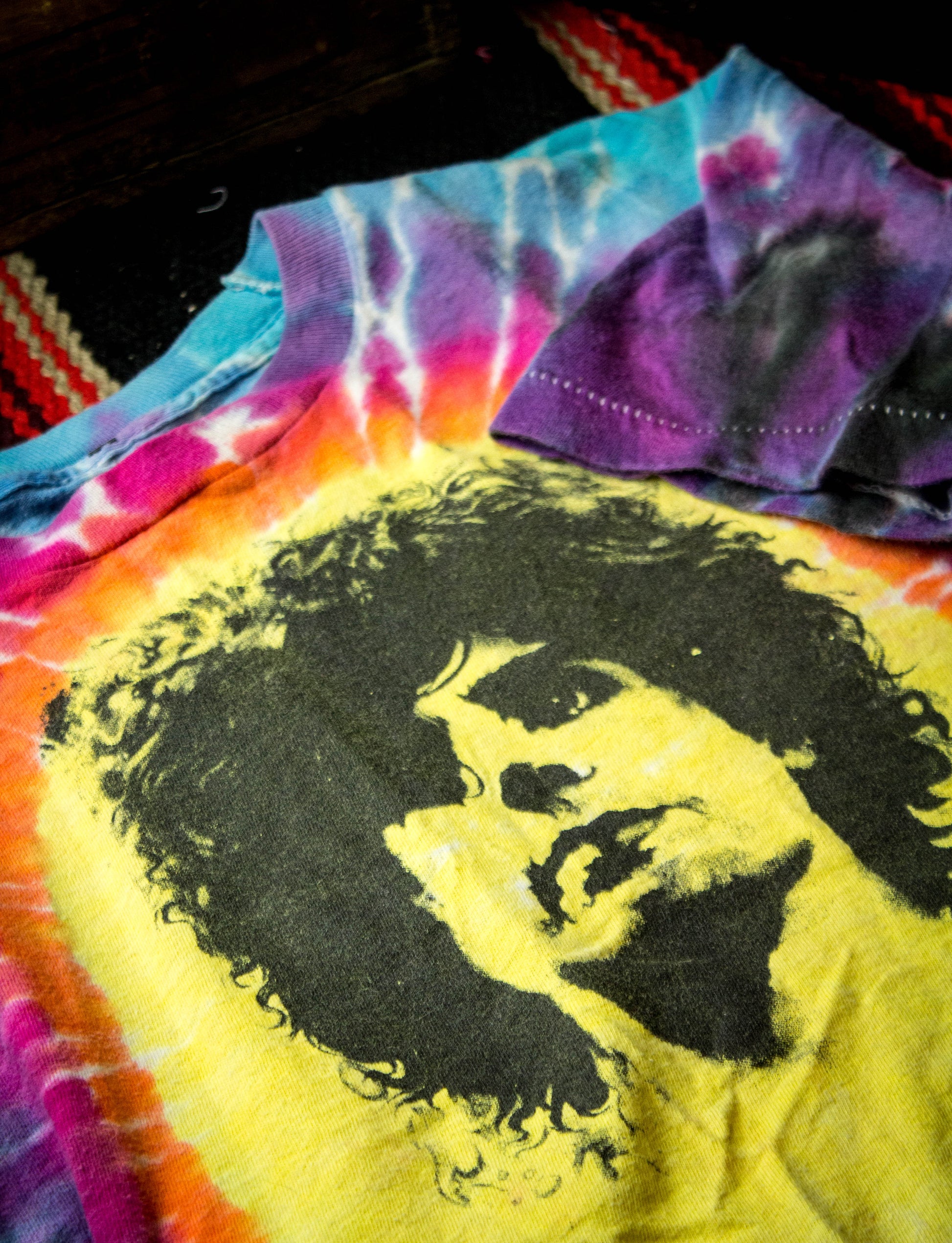 Vintage 1988 Syd Barrett Peace Sign Tie Dye Concert T Shirt Small