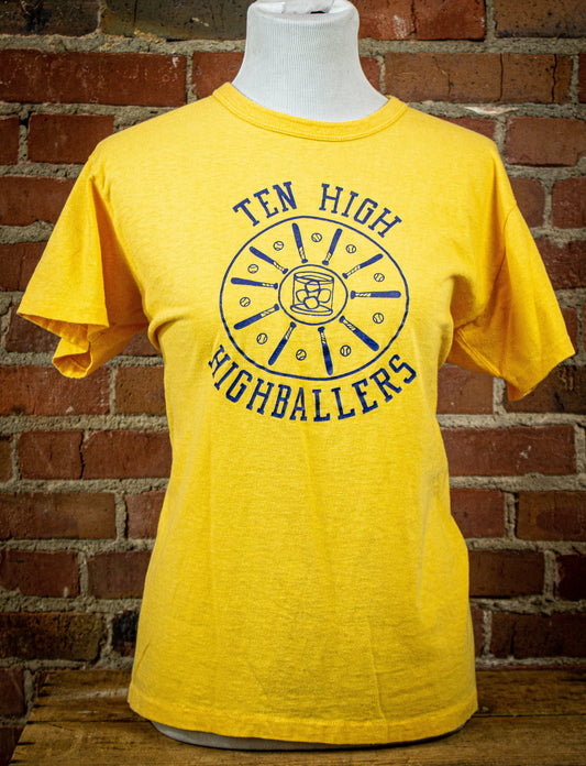 Vintage 70's Ten High Highballers Yellow Softball Graphic T Shirt Unisex Large