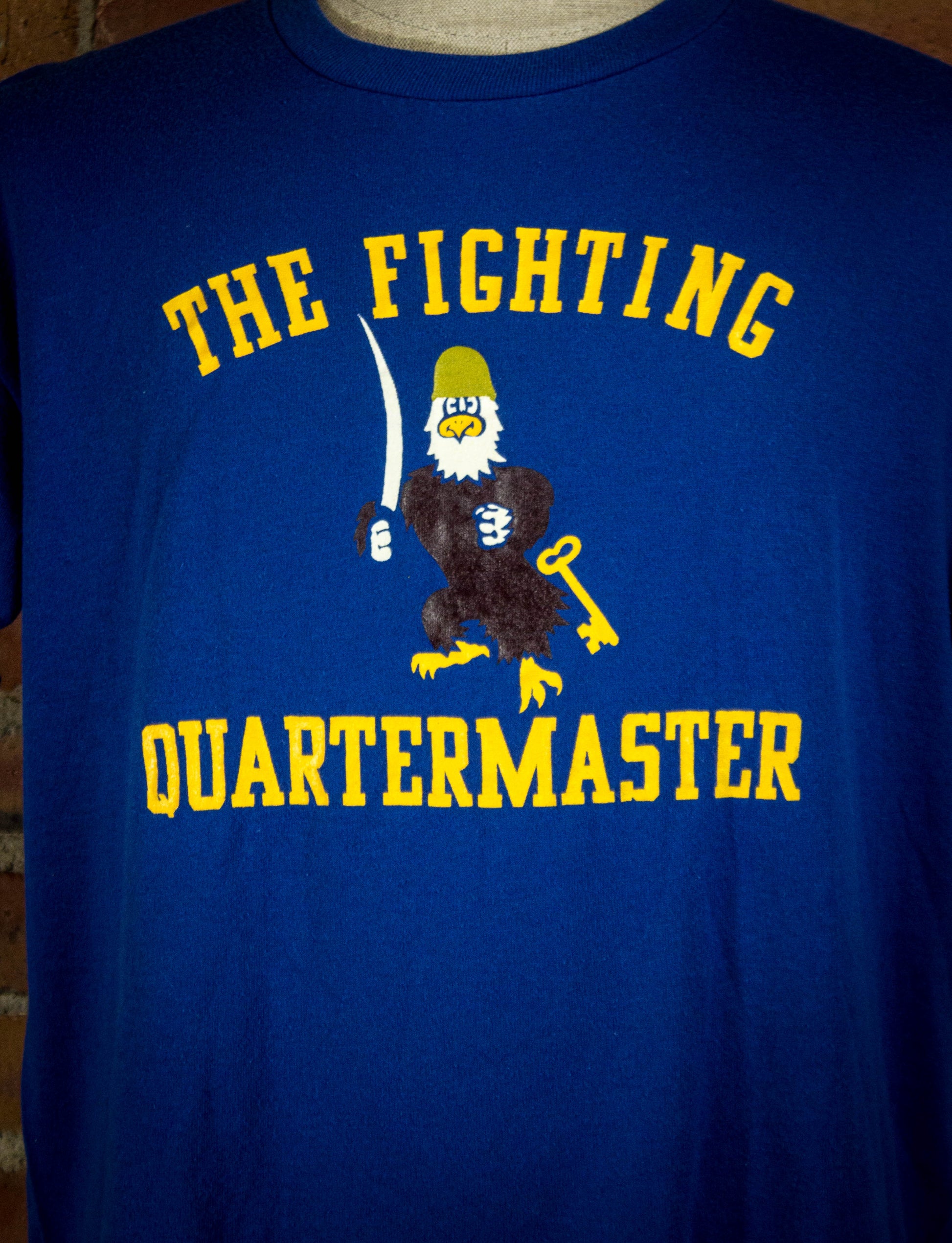 Vintage 80s The Fighting Quartermaster Military T Shirt Large