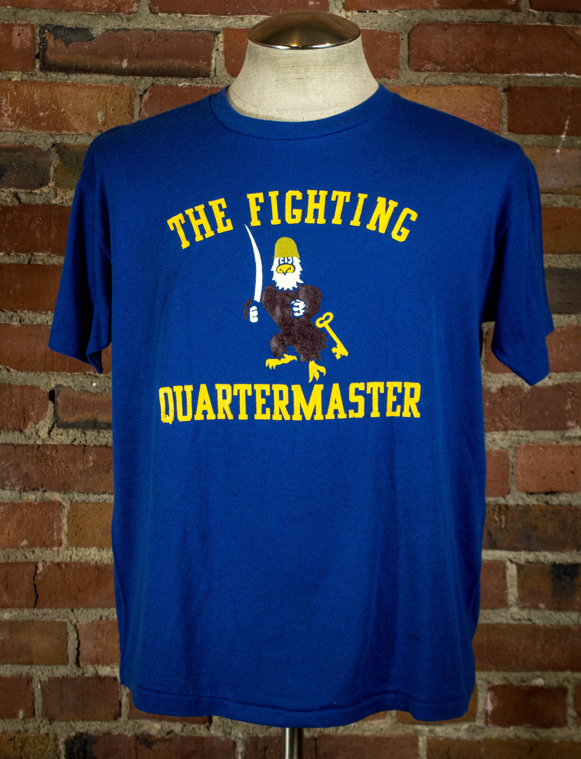 Vintage 80s The Fighting Quartermaster Military T Shirt LargeVintage 80s The Fighting Quartermaster Military T Shirt Large