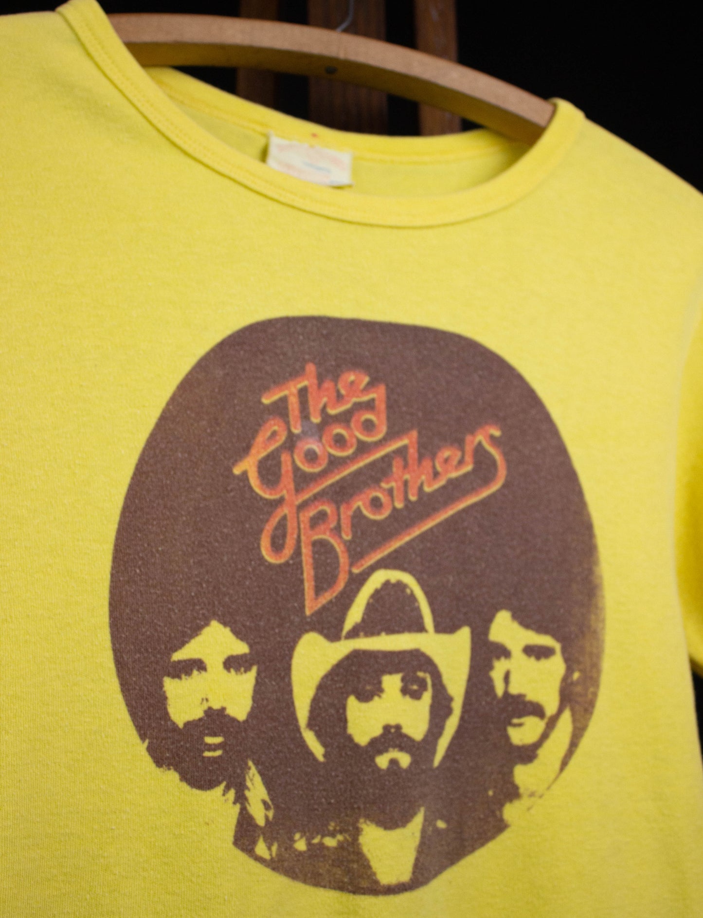 Vintage The Good Brothers Concert T Shirt Yellow Small