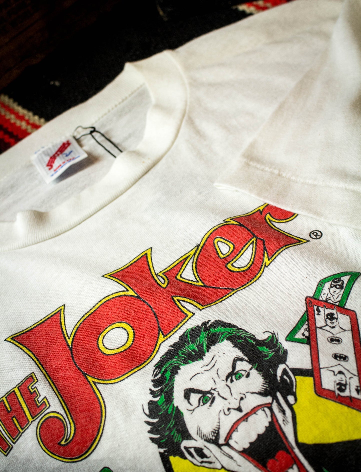 Vintage 1988 The Joker DC Comics White Graphic T Shirt Large\