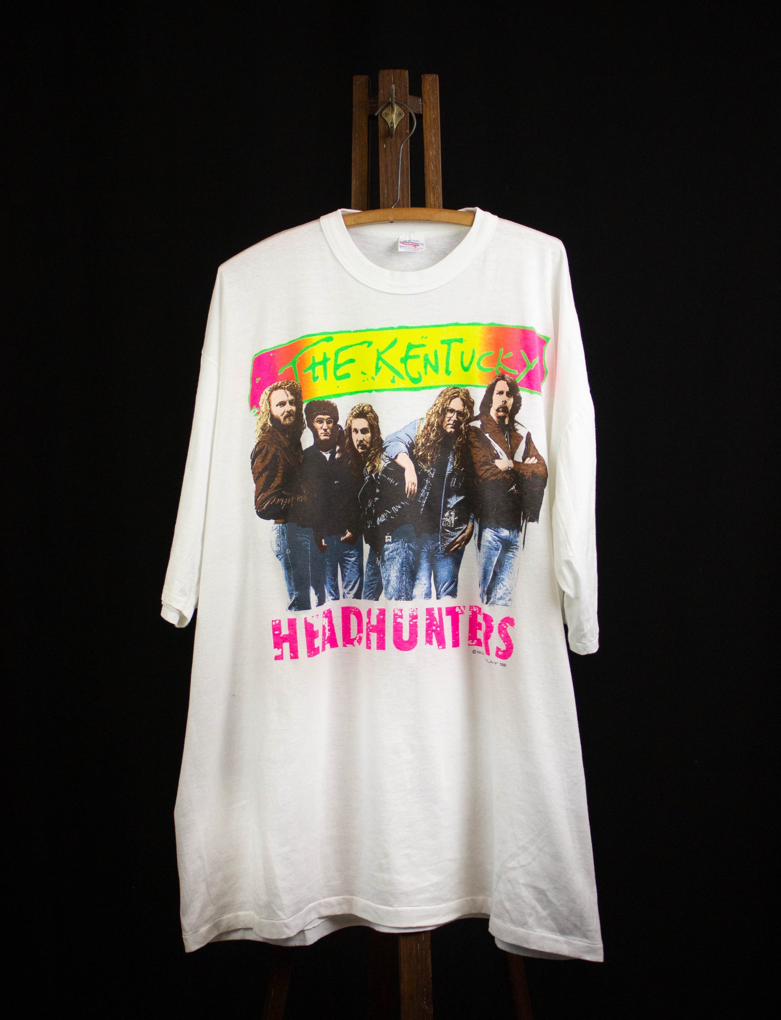 Vintage Kentucky Headhunters 1990 Concert T Shirt White 4XL
