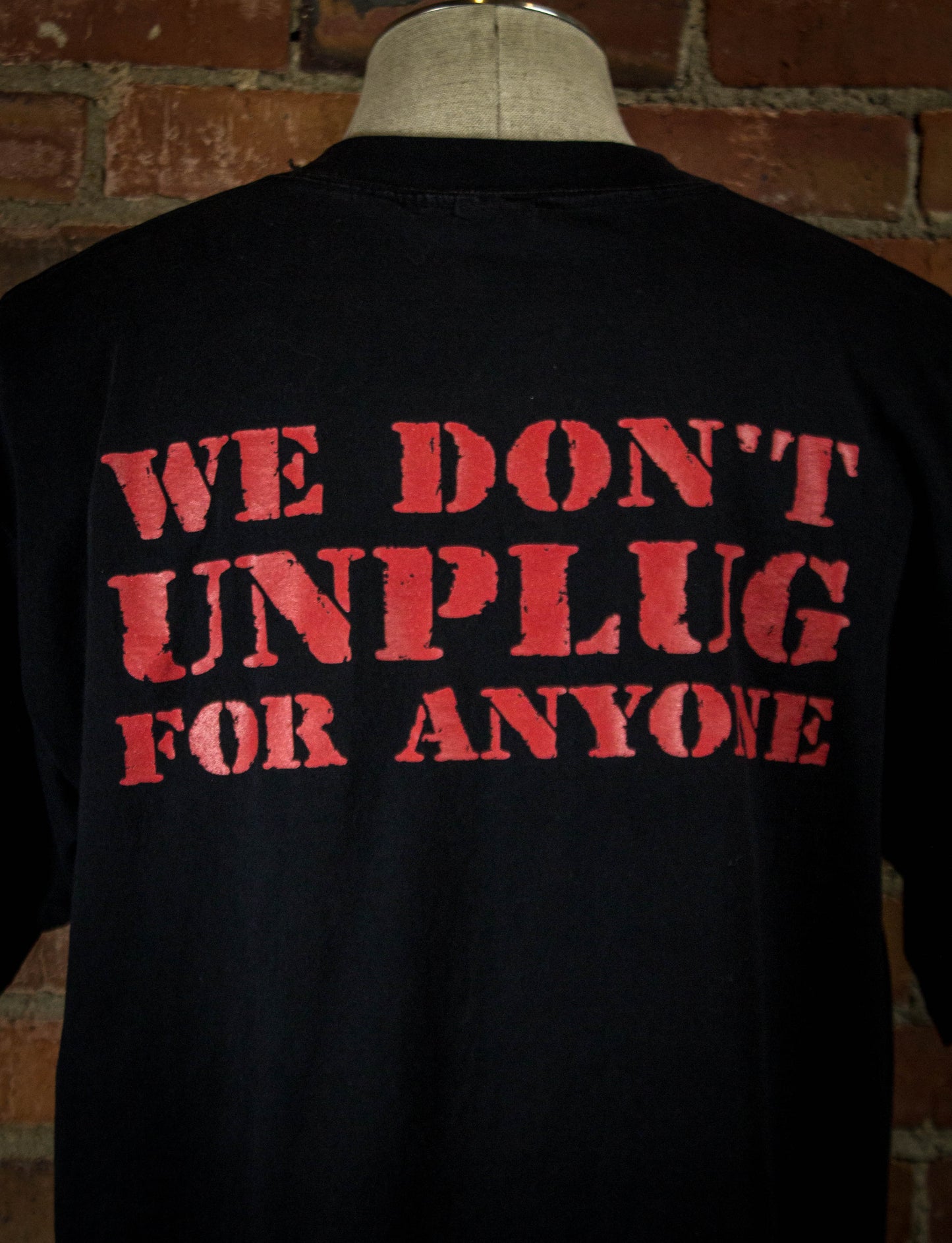 Vintage 1994 The Poor We Don't Unplug For Anyone Black Concert T Shirt Unisex XL
