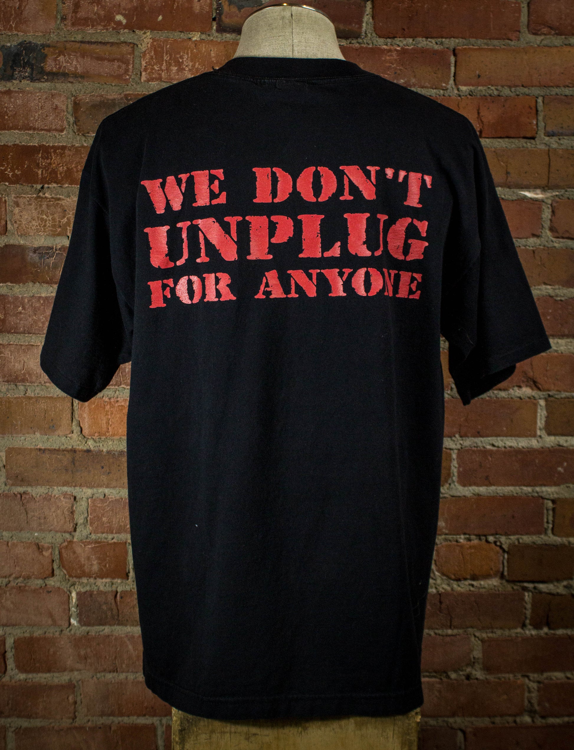Vintage 1994 The Poor We Don't Unplug For Anyone Black Concert T Shirt Unisex XL