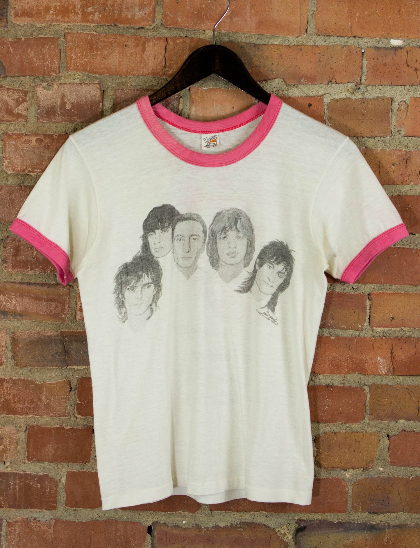 Vintage The Rolling Stones 1978 Colorado Sun Day Eddie Money and Kansas White Ringer Concert T Shirt Unisex XS