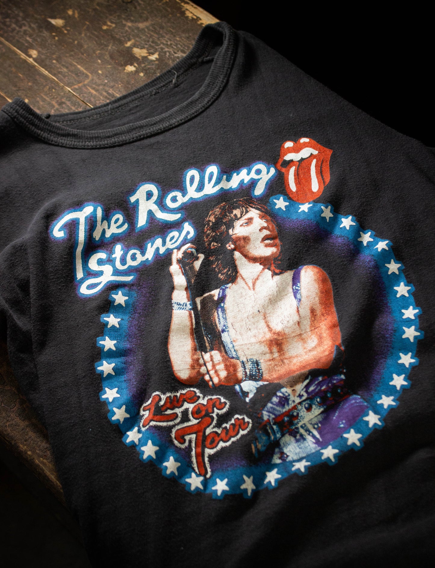 Vintage Rolling Stones 70s Live On Tour Concert T Shirt S