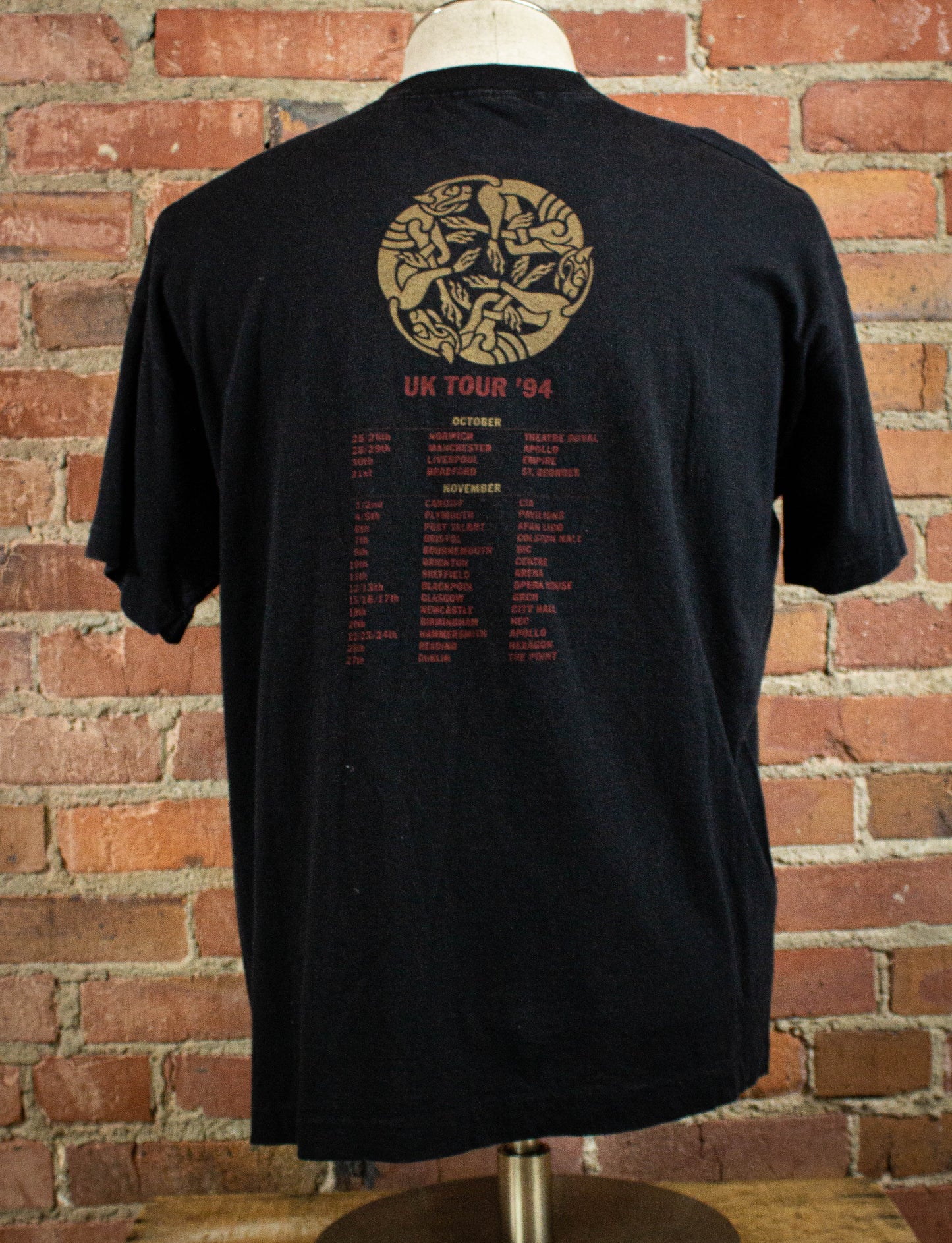 Vintage 1994 Tom Jones UK Tour Black Concert T Shirt XL
