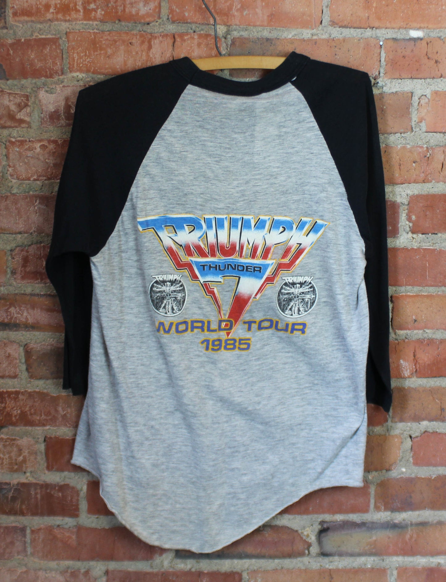 Vintage Triumph Concert T Shirt Thunder Seven World Tour 1985 Jersey Medium