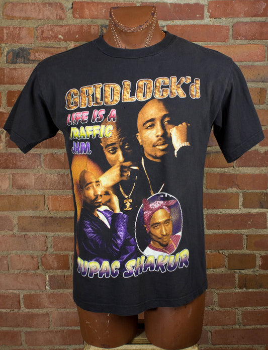 Tupac Shakur 90s Gridlock'd Life is a Traffic Jam Rap Tee Concert T Shirt XL