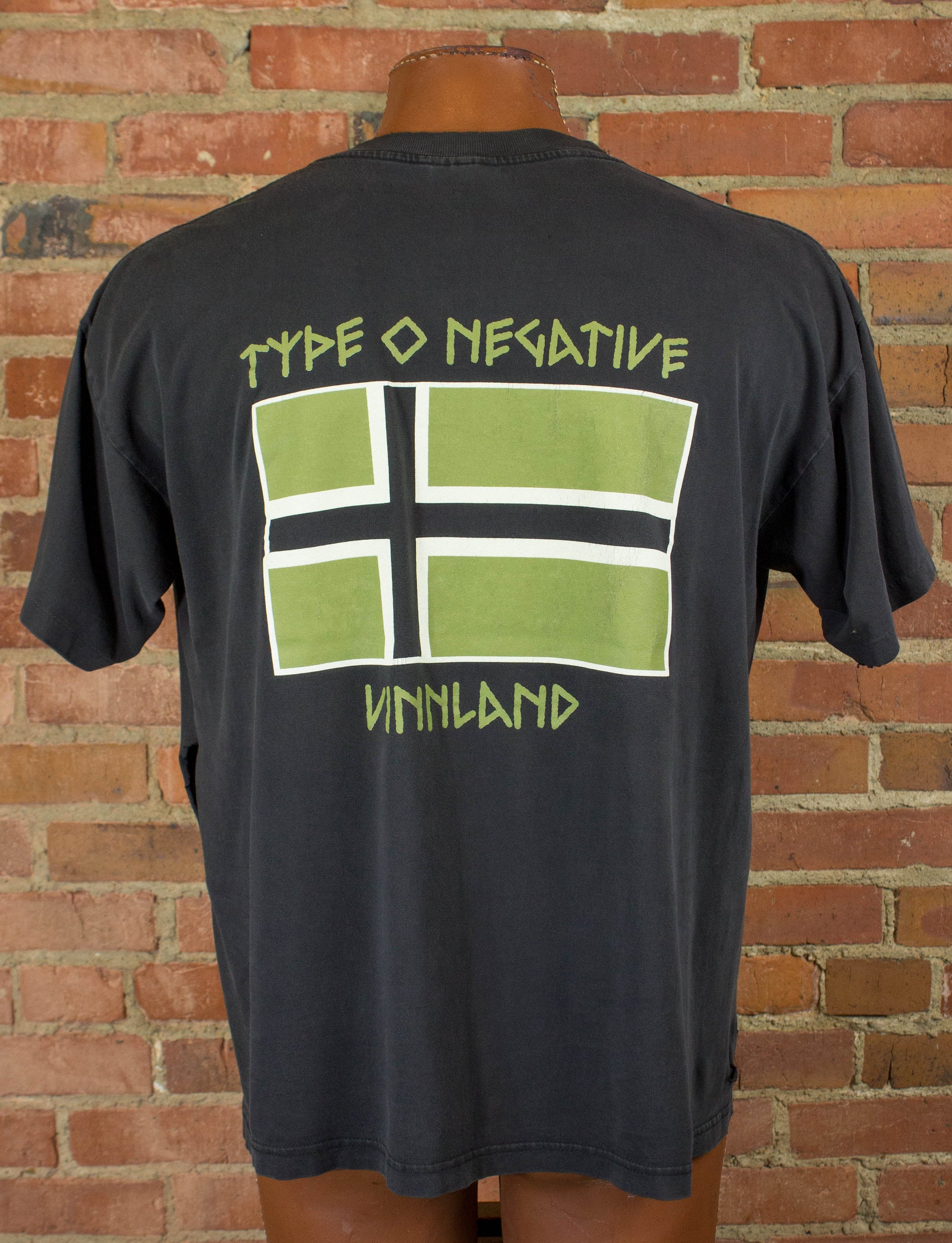 Type O Negative 1996 All You Need Is Blood Vinnland Distressed Black Concert T Shirt Unisex XL