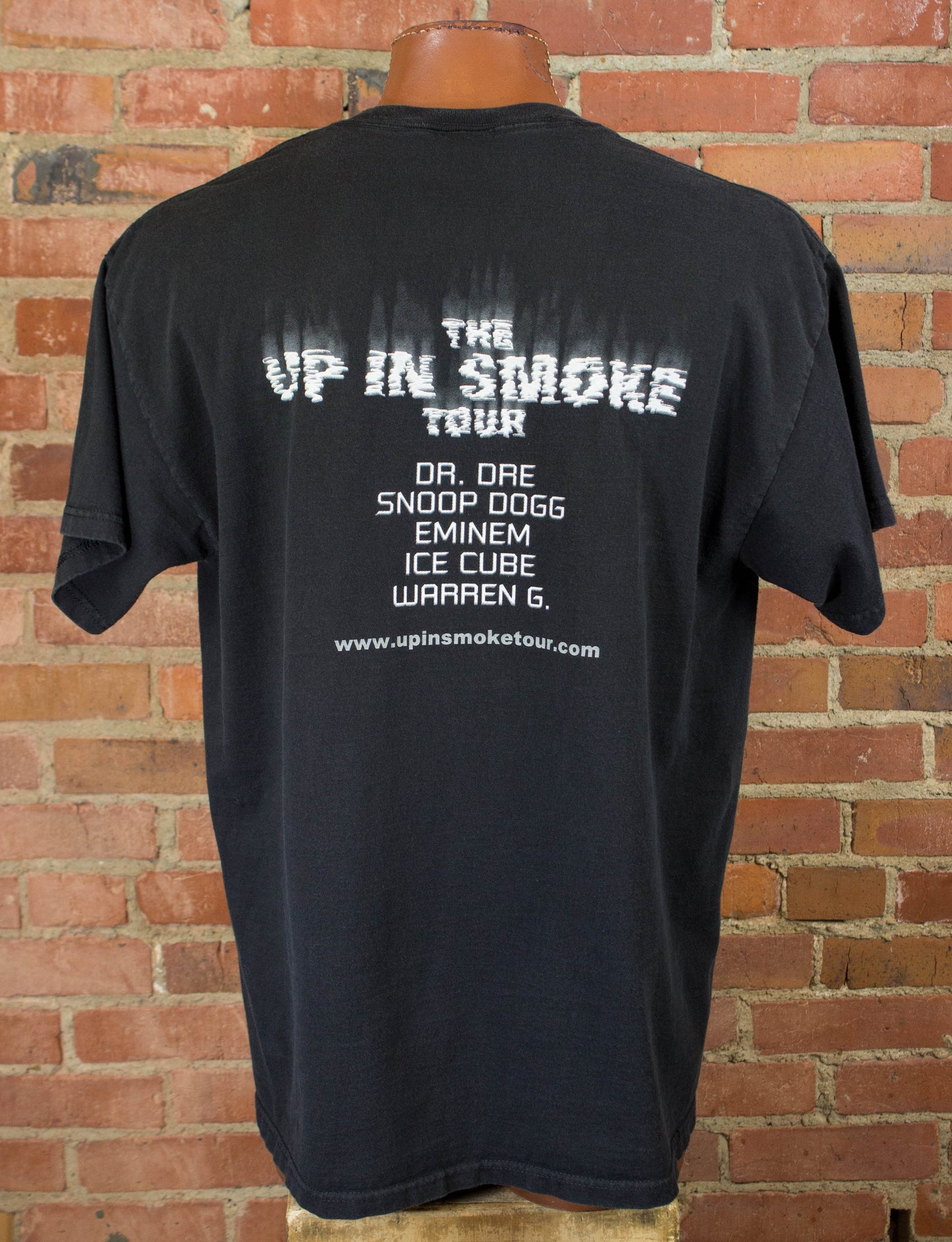 Vintage Up In Smoke Tour 2000 Dr. Dre Snoop Dogg Eminem Ice Cube Warren G Black Rap Tee Concert T Shirt Unisex XL