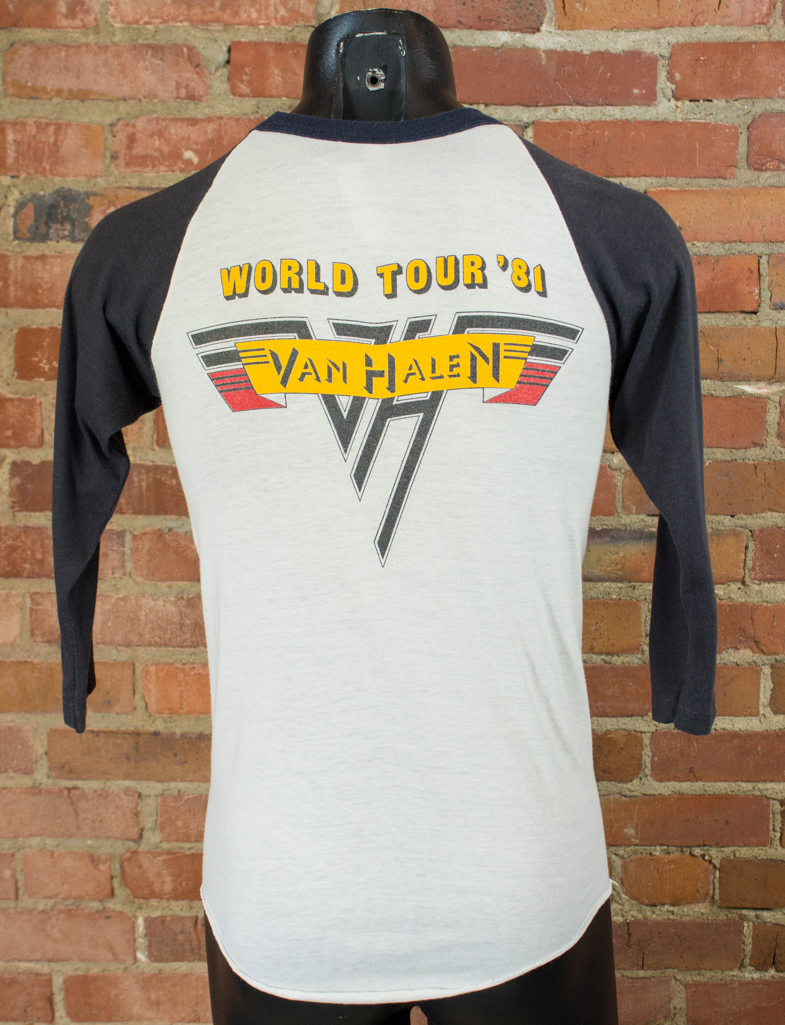 Vintage Van Halen 1981 Fair Warning Tour Raglan Jersey Concert T