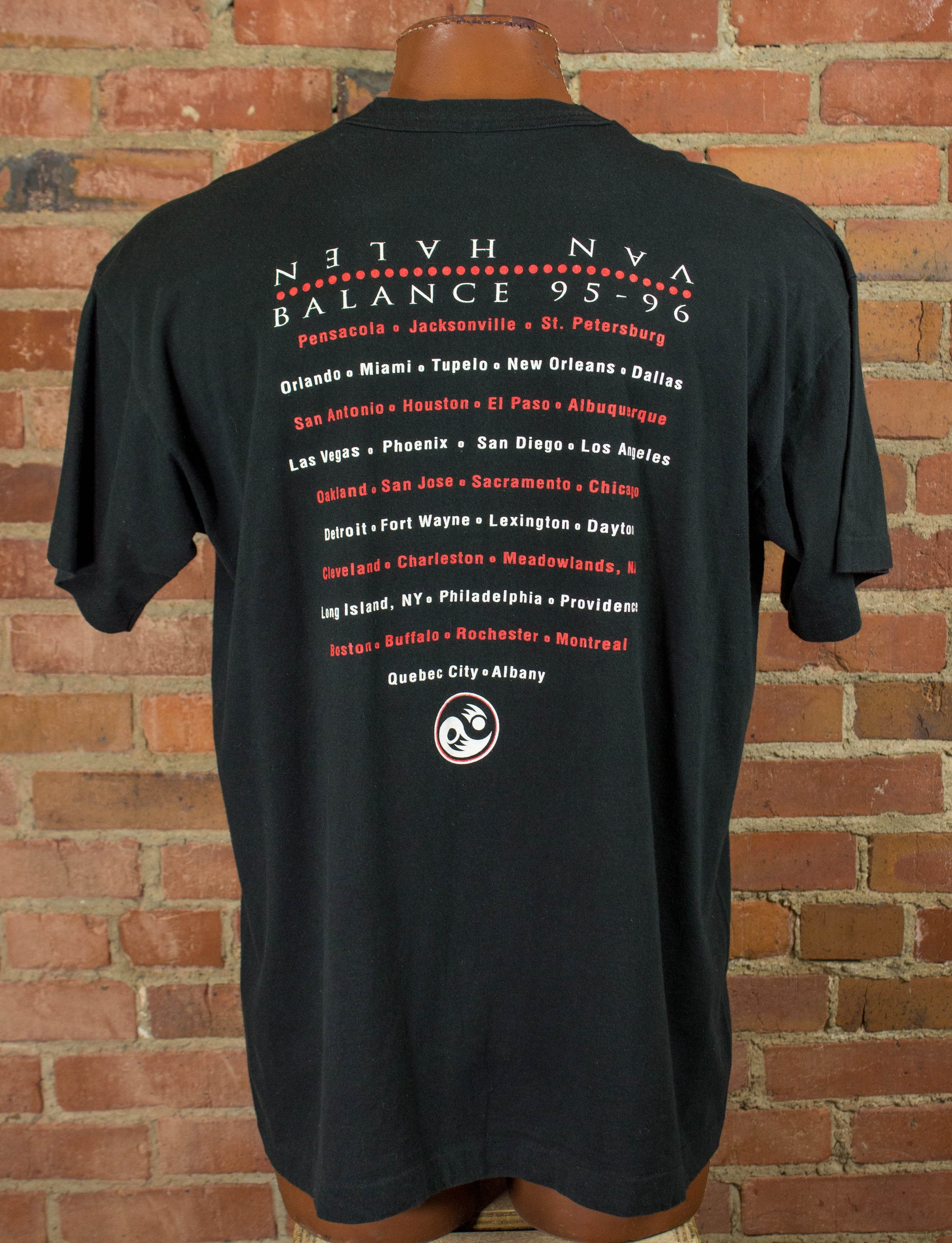 Vintage Van Halen 1996 Balance Tour Band Members Black Concert T Shirt Unisex XL