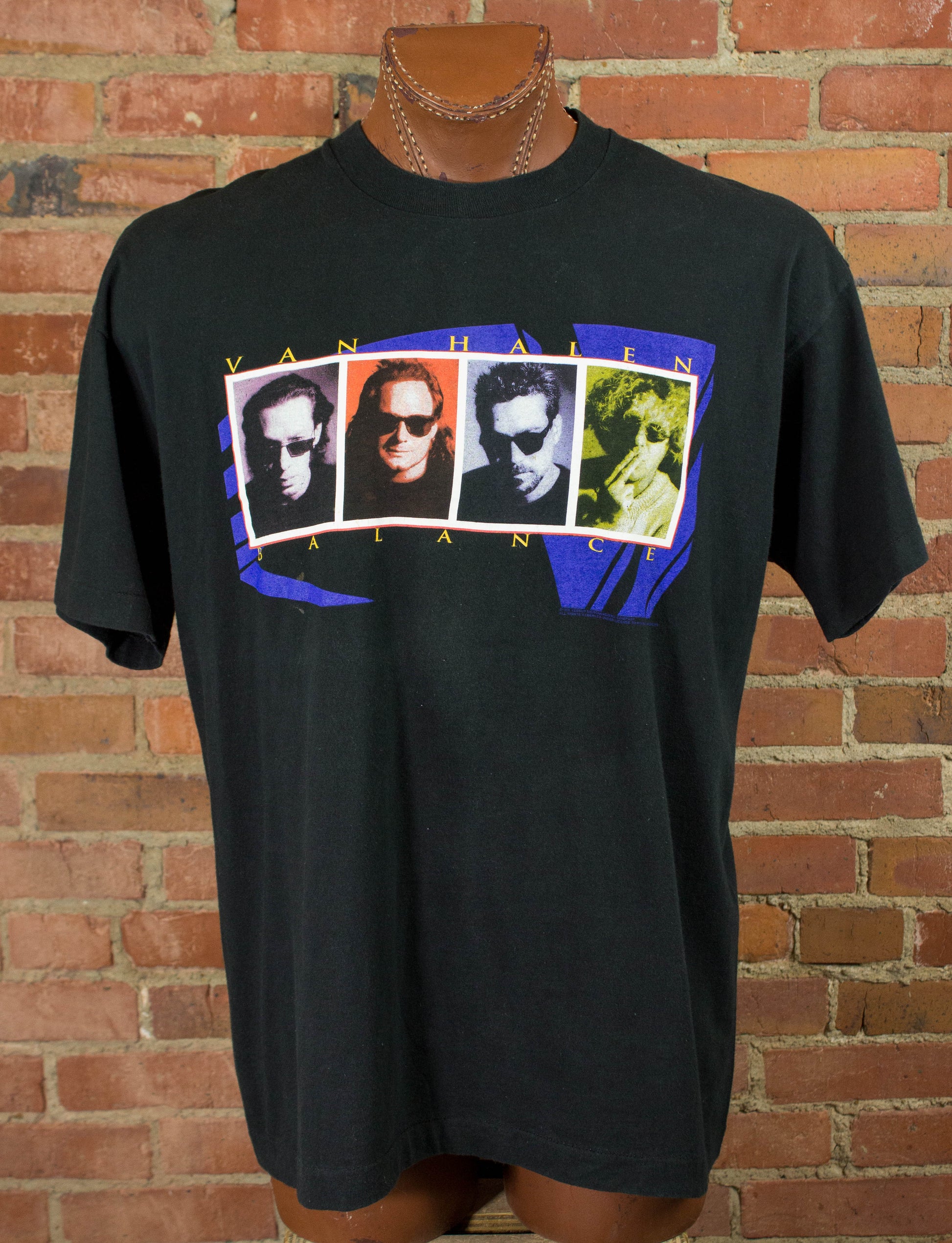 Vintage Van Halen 1996 Balance Tour Band Members Black Concert T Shirt Unisex XL