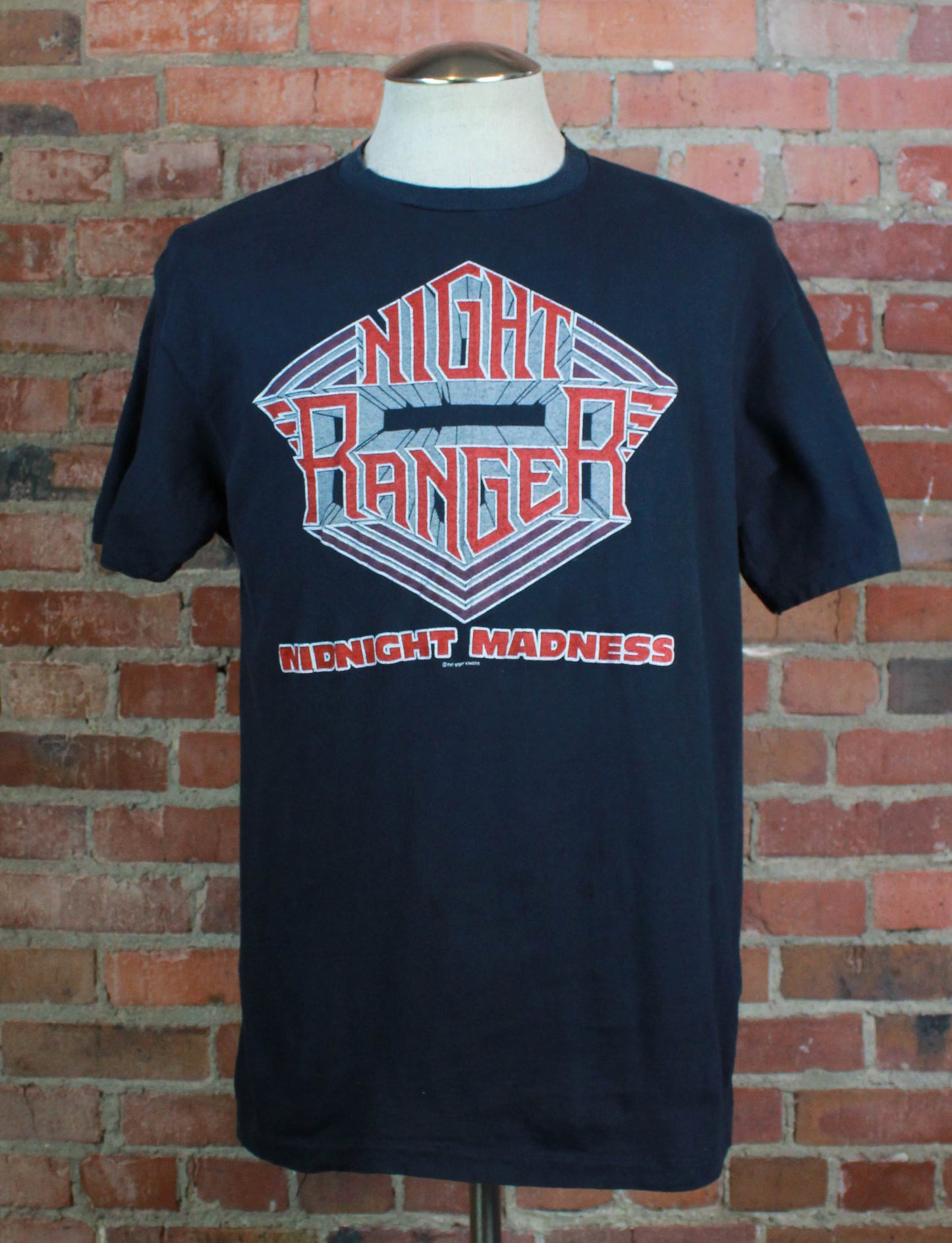 Vintage 1984 Night Ranger Concert T Shirt Midnight Madness Tour Black Unisex Medium/Large