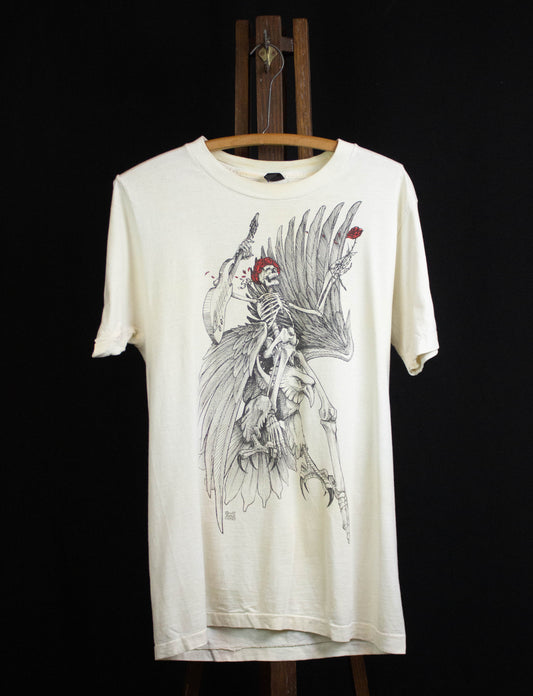 Vintage 1985 Grateful Dead Perez Eagle Concert T Shirt White Large