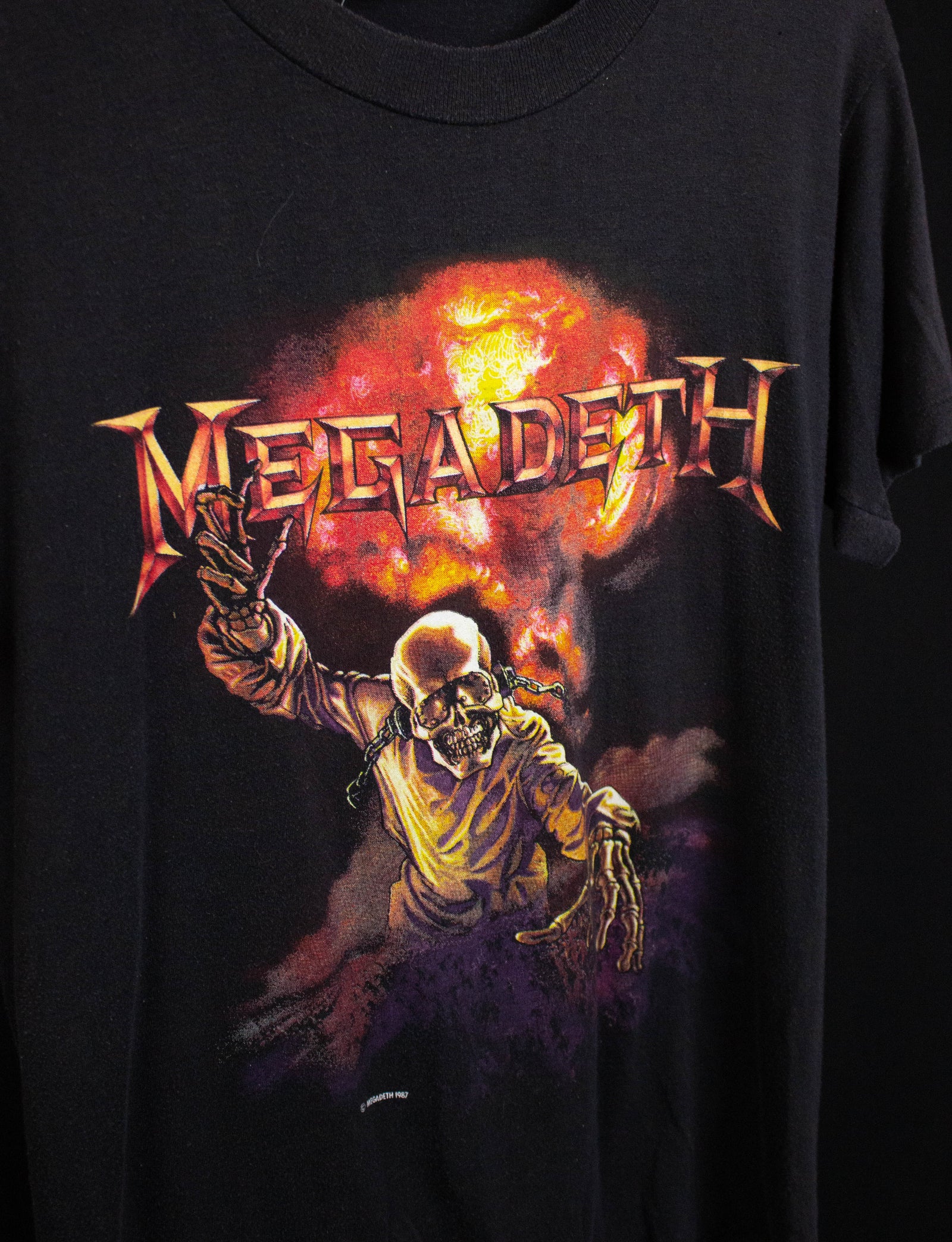 Vintage  Megadeth Definition Concert T Shirt Black Medium