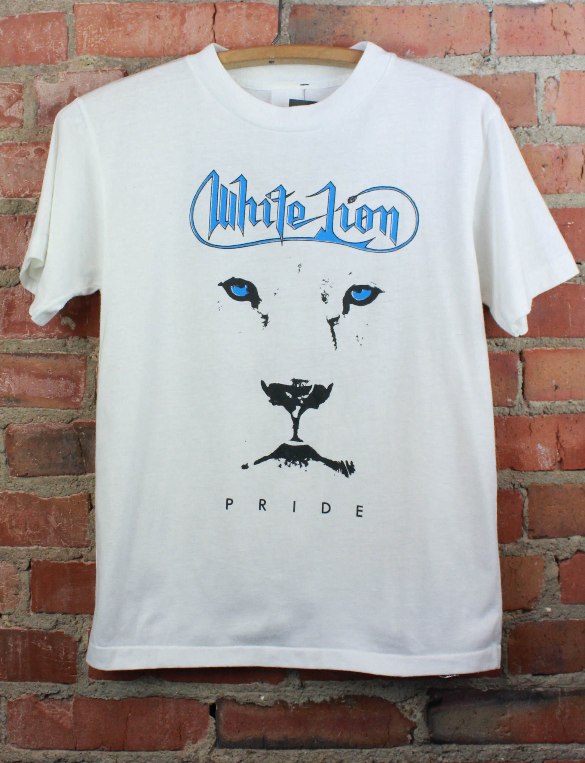 Vintage 1987 White Lion Concert T Shirt Pride Album White Unisex Small