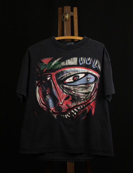 Vintage 1991 Ministry Stigmata Concert T Shirt Black XL