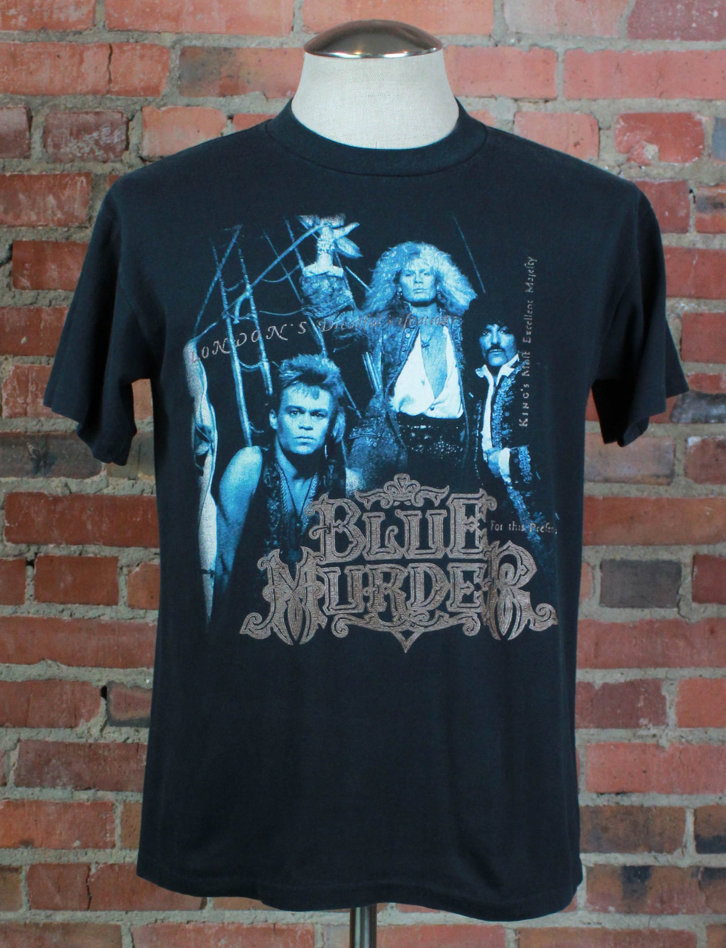 Vintage 1989 Blue Murder Concert T Shirt World Tour Black Unisex Medium/Large
