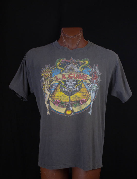 Vintage 1991 LA Guns Hollywood Vampires Tour Concert T Shirt XL