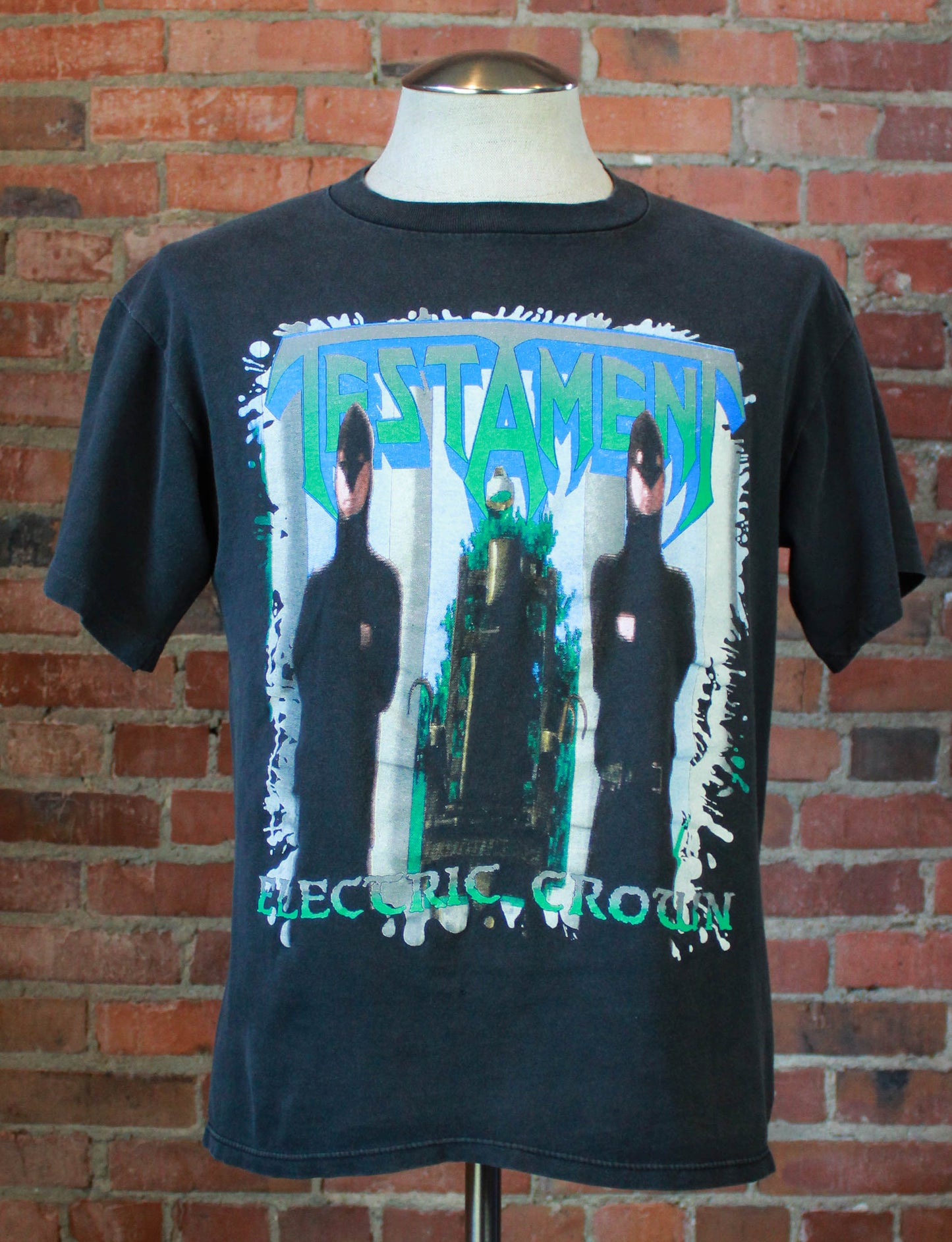Vintage 1992 Testament Concert T Shirt Electric Crown Performing The Rites Large