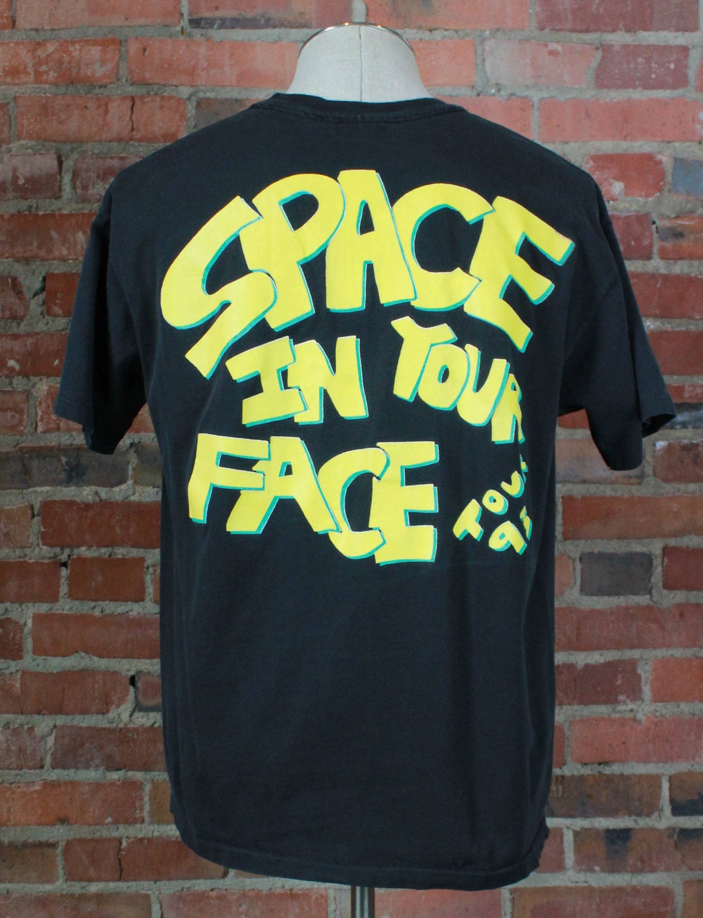 Vintage 1993 Galactic Cowboys Concert T Shirt Space In Your Face Tour Black Unisex Large/XL
