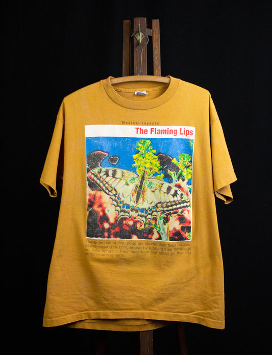 Vintage 1994 The Flaming Lips Musical Insects Concert T Shirt Yellow XL