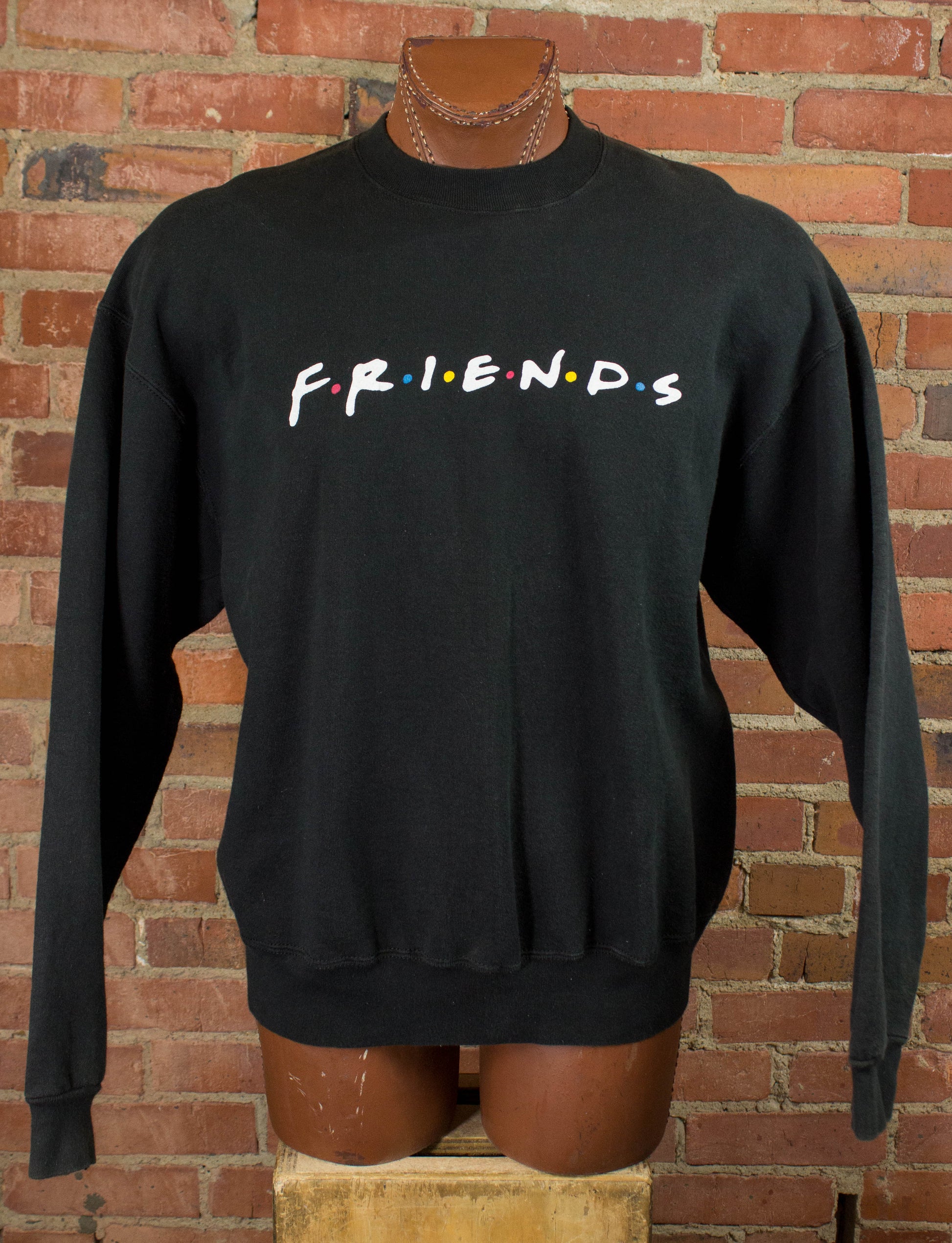 Vintage 1996 Friends TV Show Warner Brothers Black Graphic Crewneck Sweatshirt Unisex XL