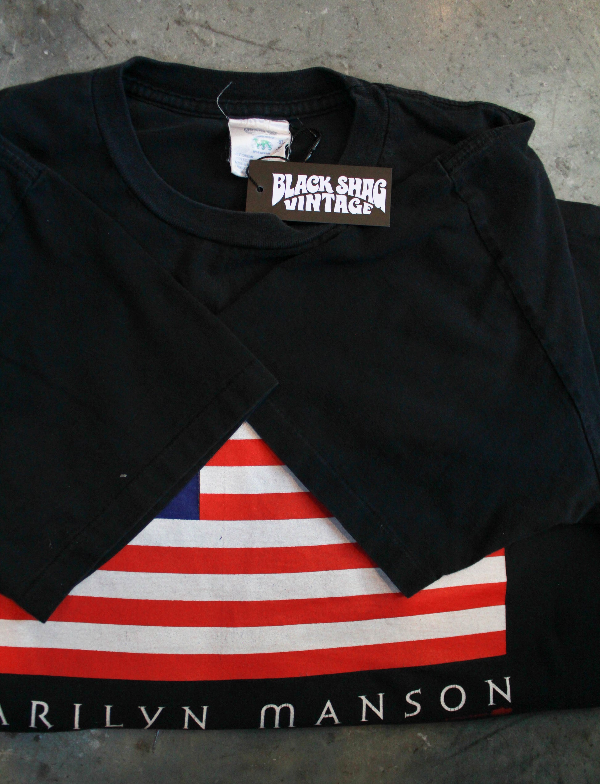 Vintage 1997 Marilyn Manson Concert T Shirt American Antichrist Black Unisex Large/XL