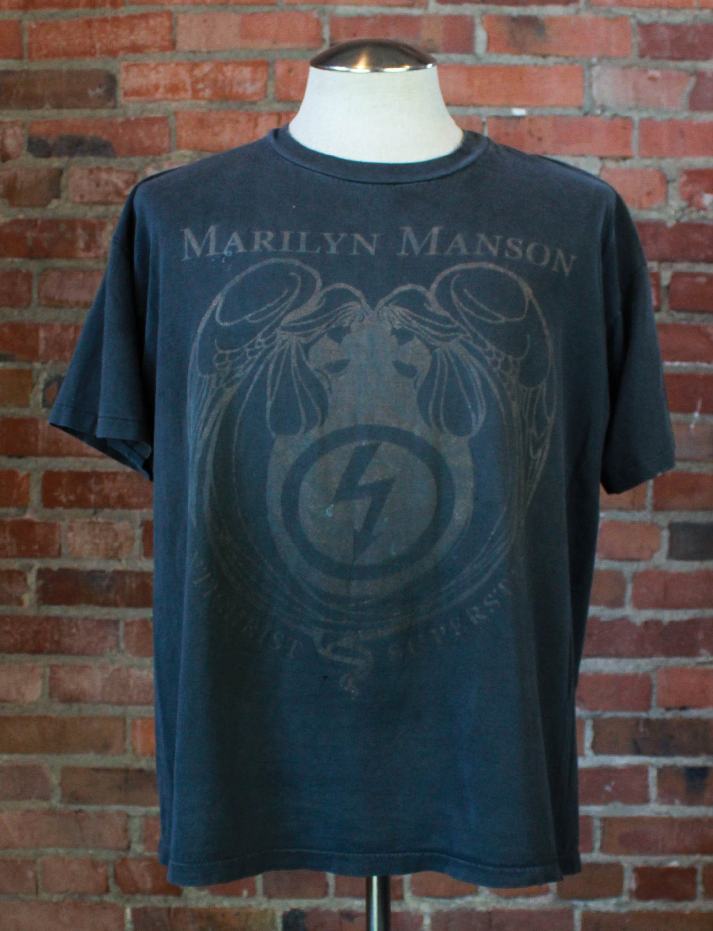 Vintage 1997 Marilyn Manson Concert T Shirt Antichrist Superstar Tour Gold Black Unisex XL