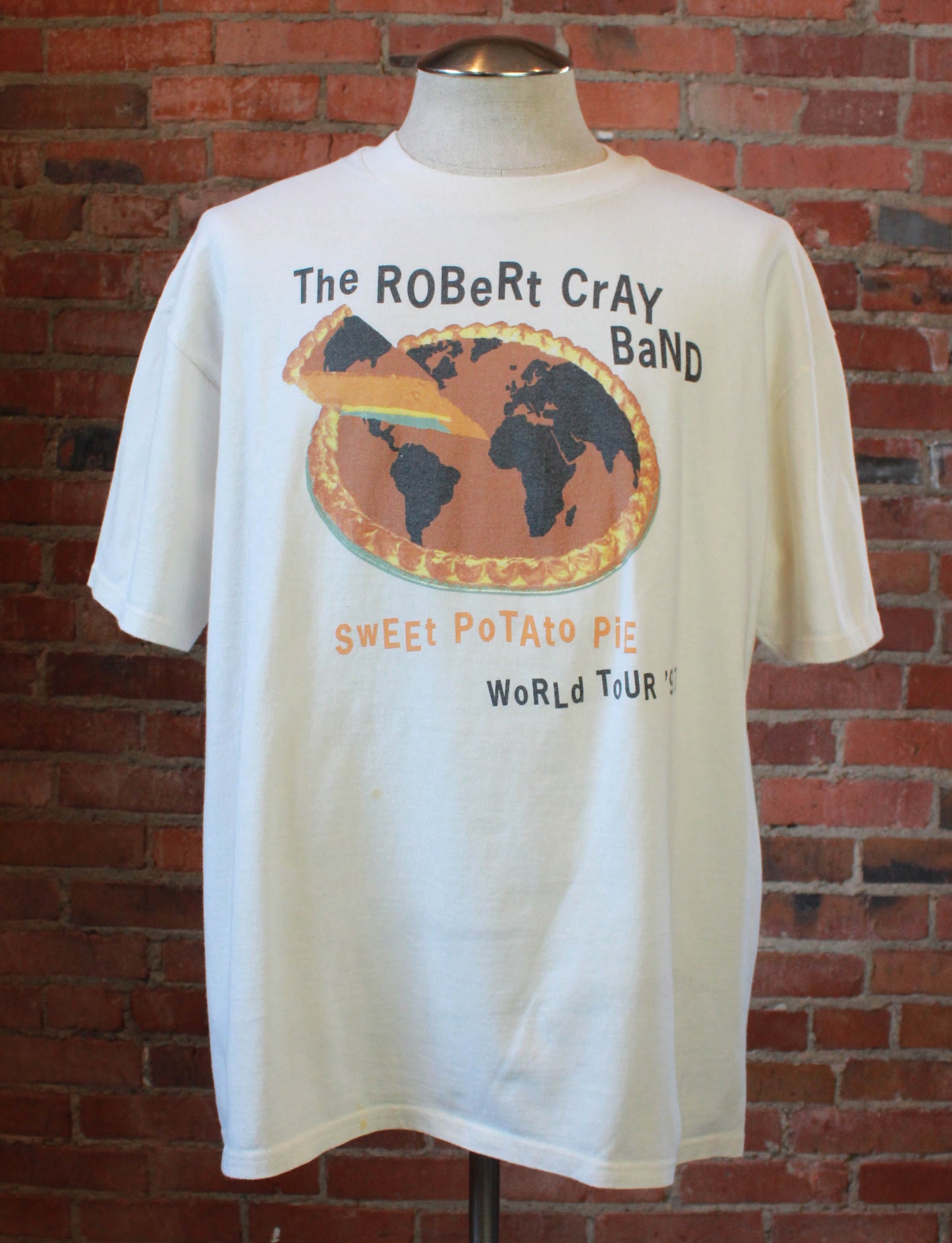 Vintage 1997 Robert Cray Band Concert T Shirt Sweet Potato Pie World Tour White Unisex XL