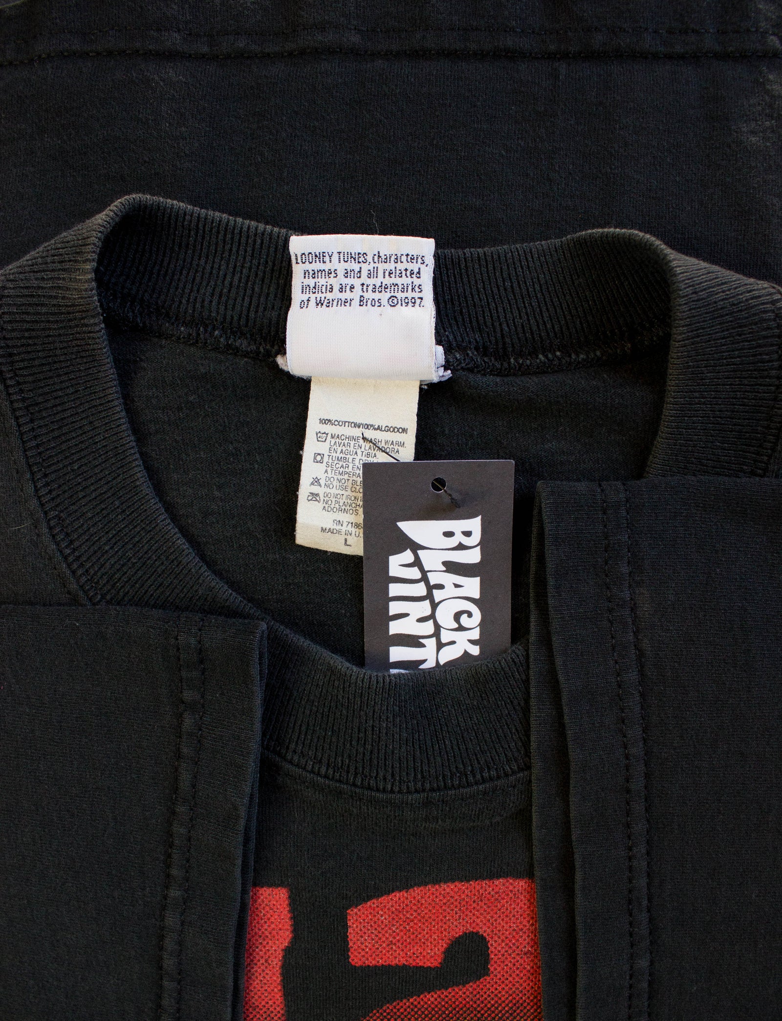 Vintage 1997 Taz Tasmanian Devil Got Game? Black All Over Print Graphic T Shirt Unisex Large-XL
